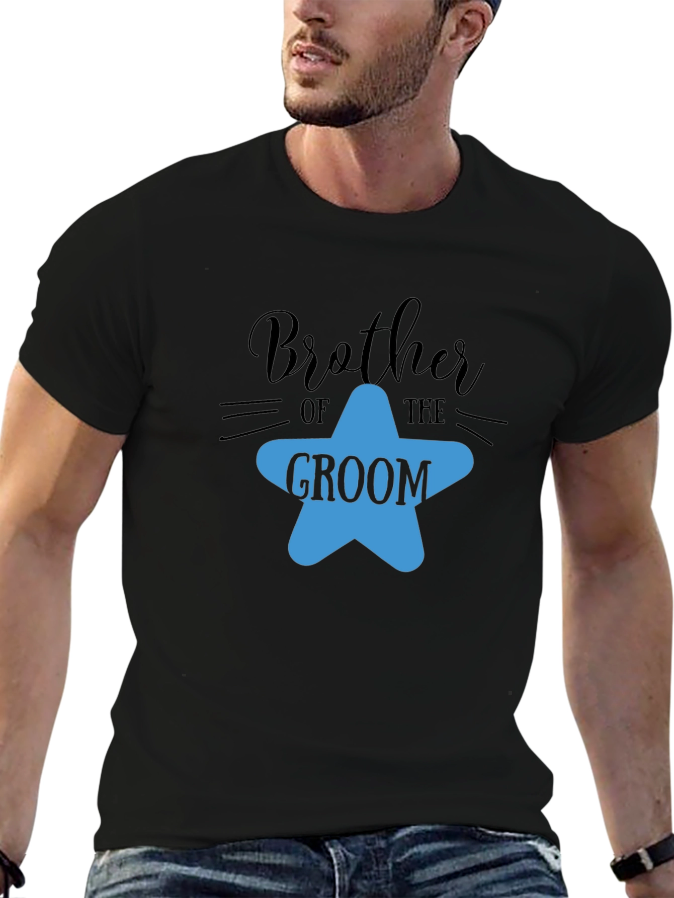 Brother of the Groom T-Shirt - Star Design - 6