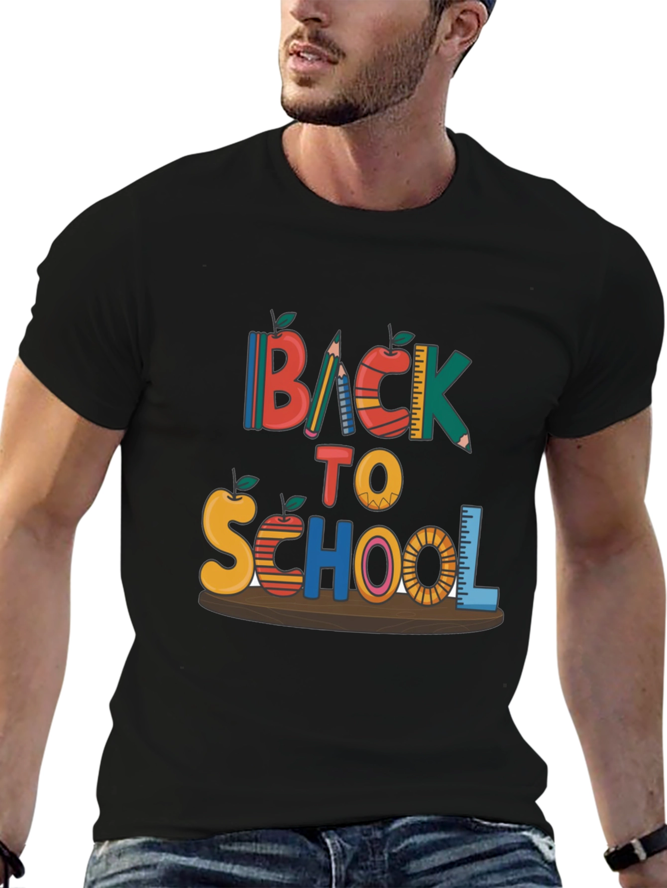 Black Back To School T-Shirt view 6