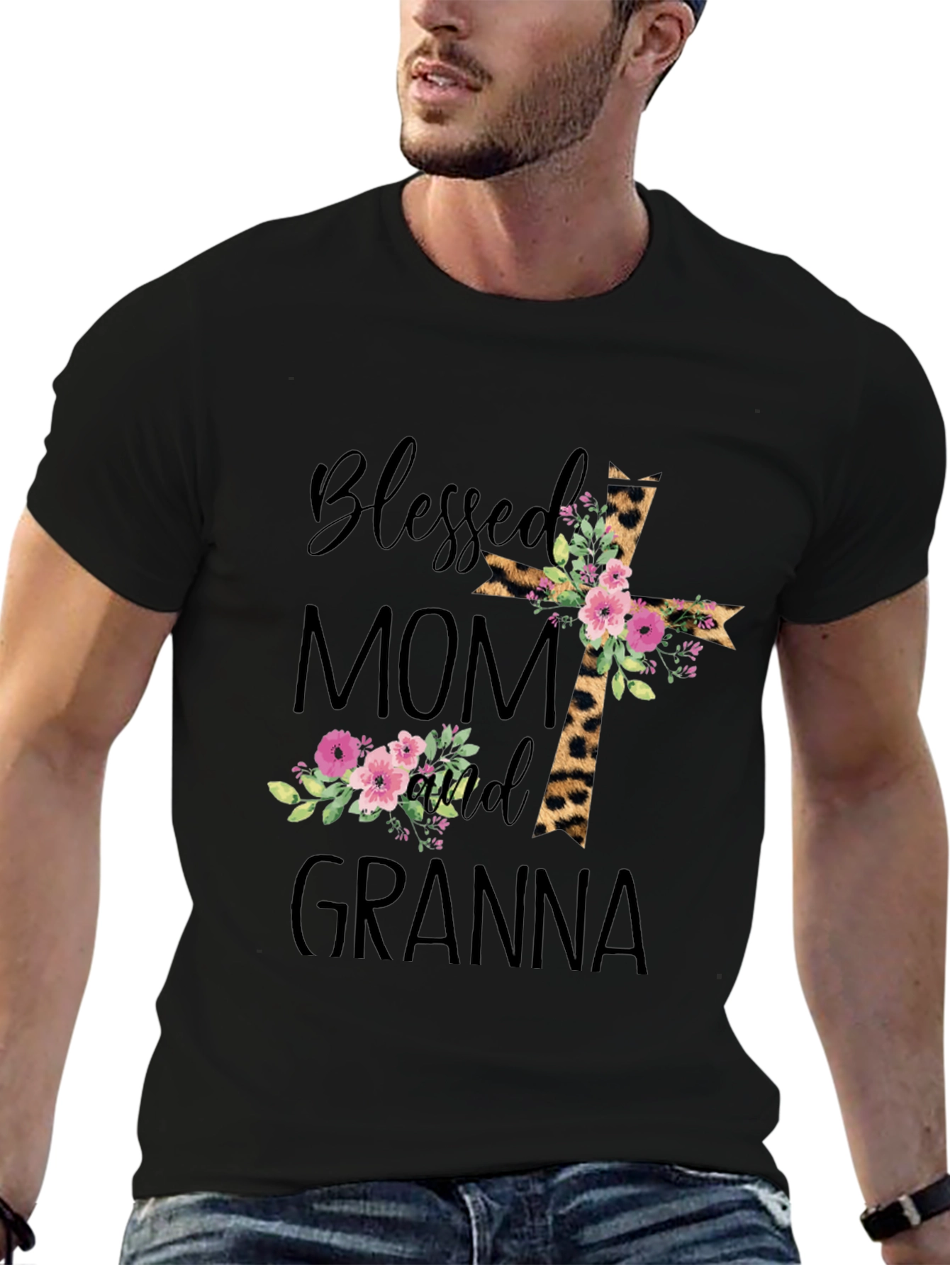 Blessed Mom and Granna Graphic T-Shirt - 6