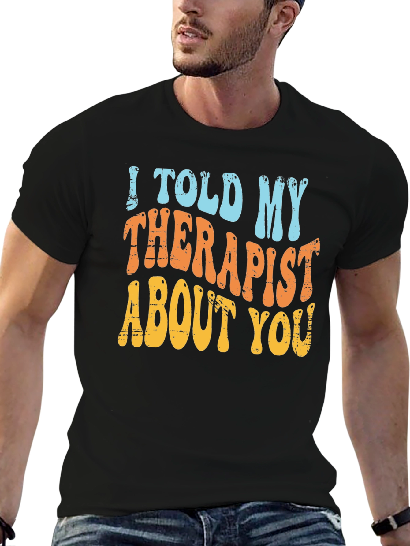 Black Therapist Humor T-Shirt view 6