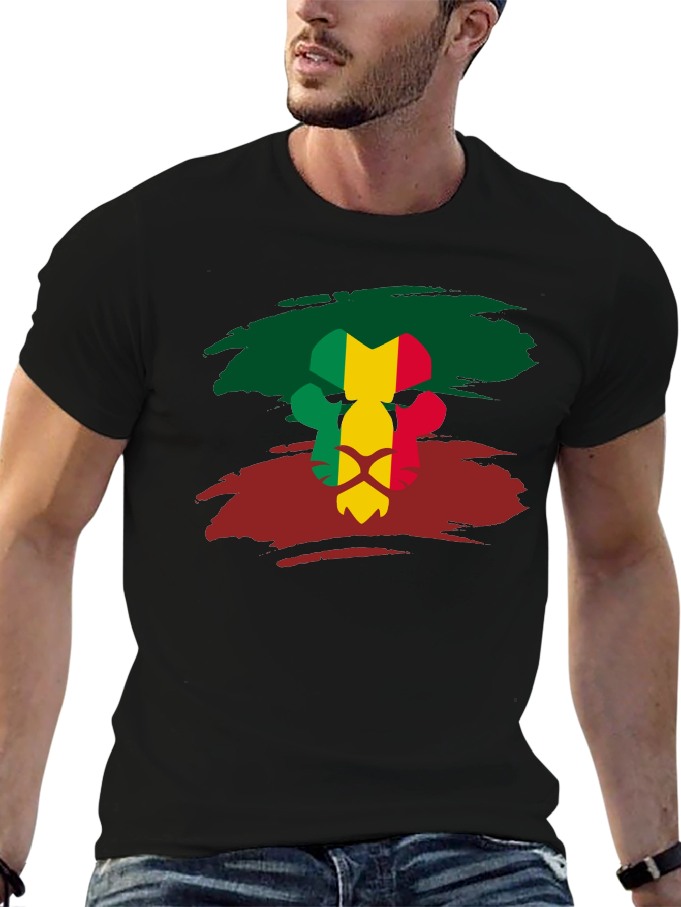 Mali Flag Lion Head T-Shirt - 6