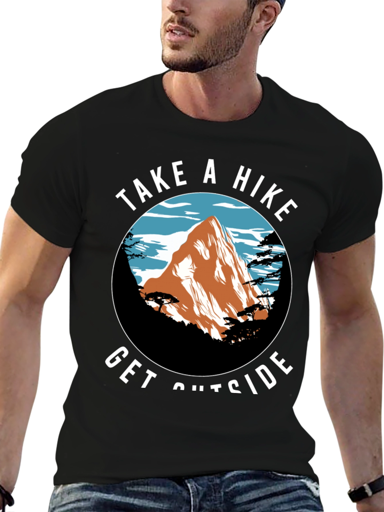 Black Take a Hike Tee - Nature Adventure Shirt view 6