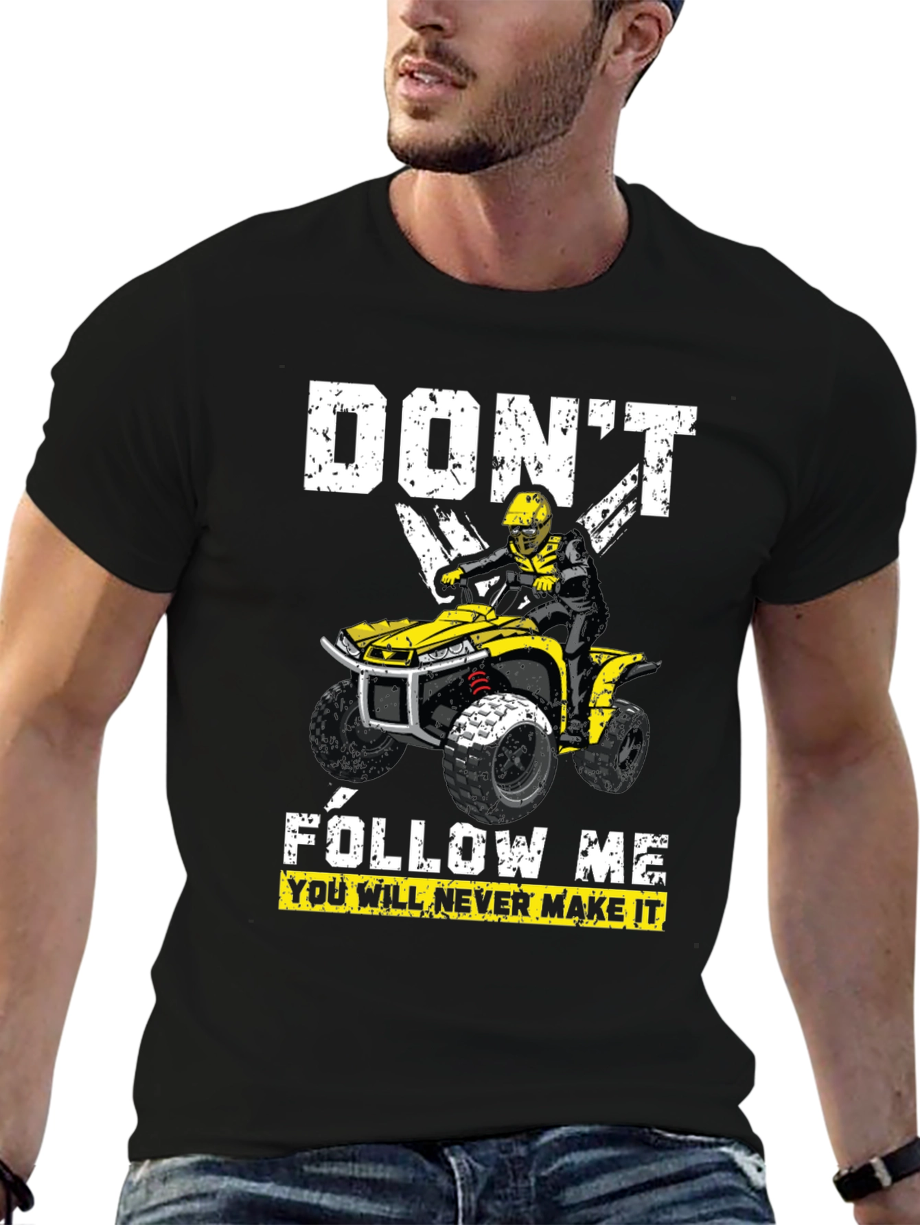 Black Don't Follow Me ATV T-Shirt view 6