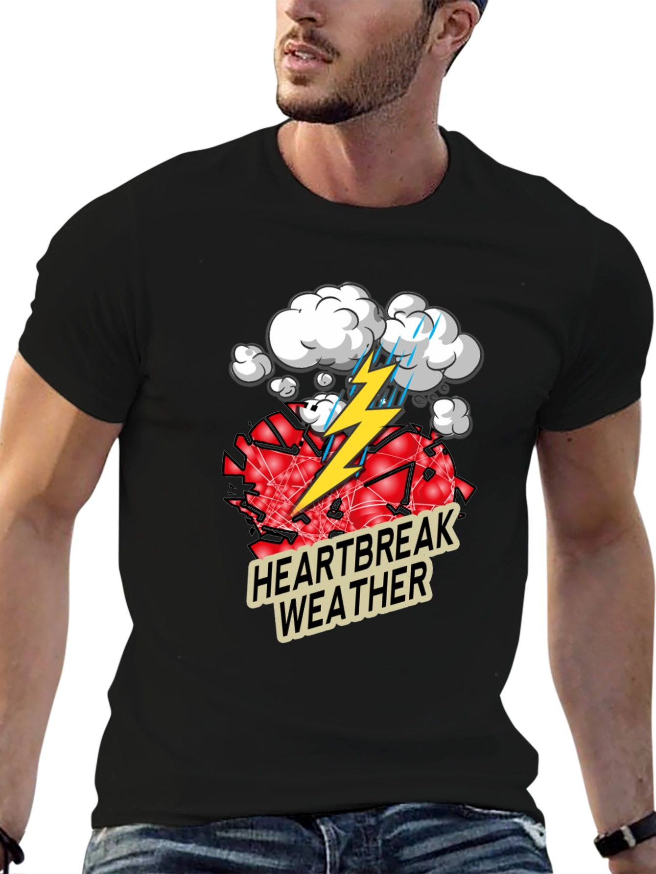 Black Heartbreak Weather Graphic Tee view 6