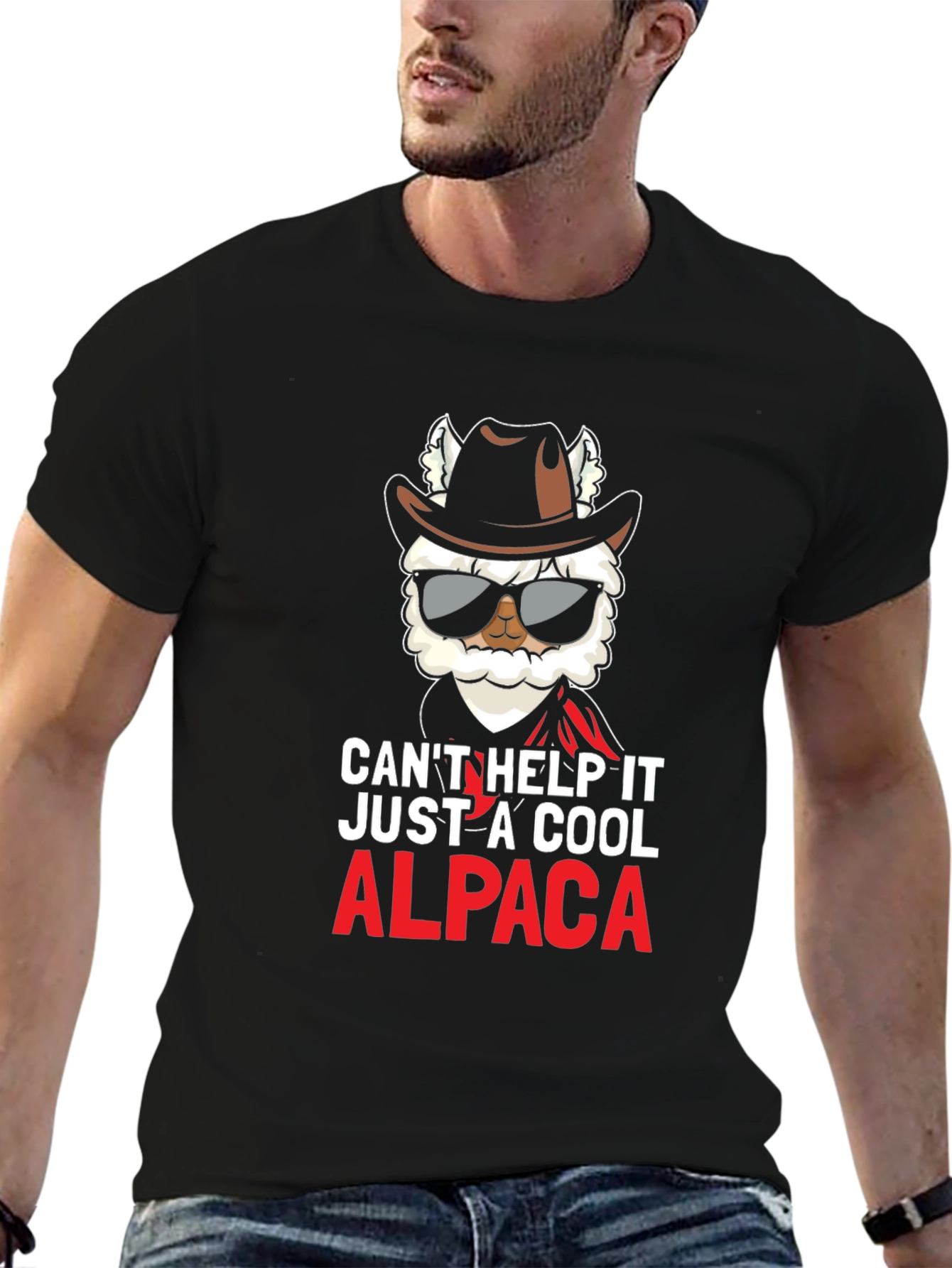 Black Cool Alpaca T-Shirt view 6