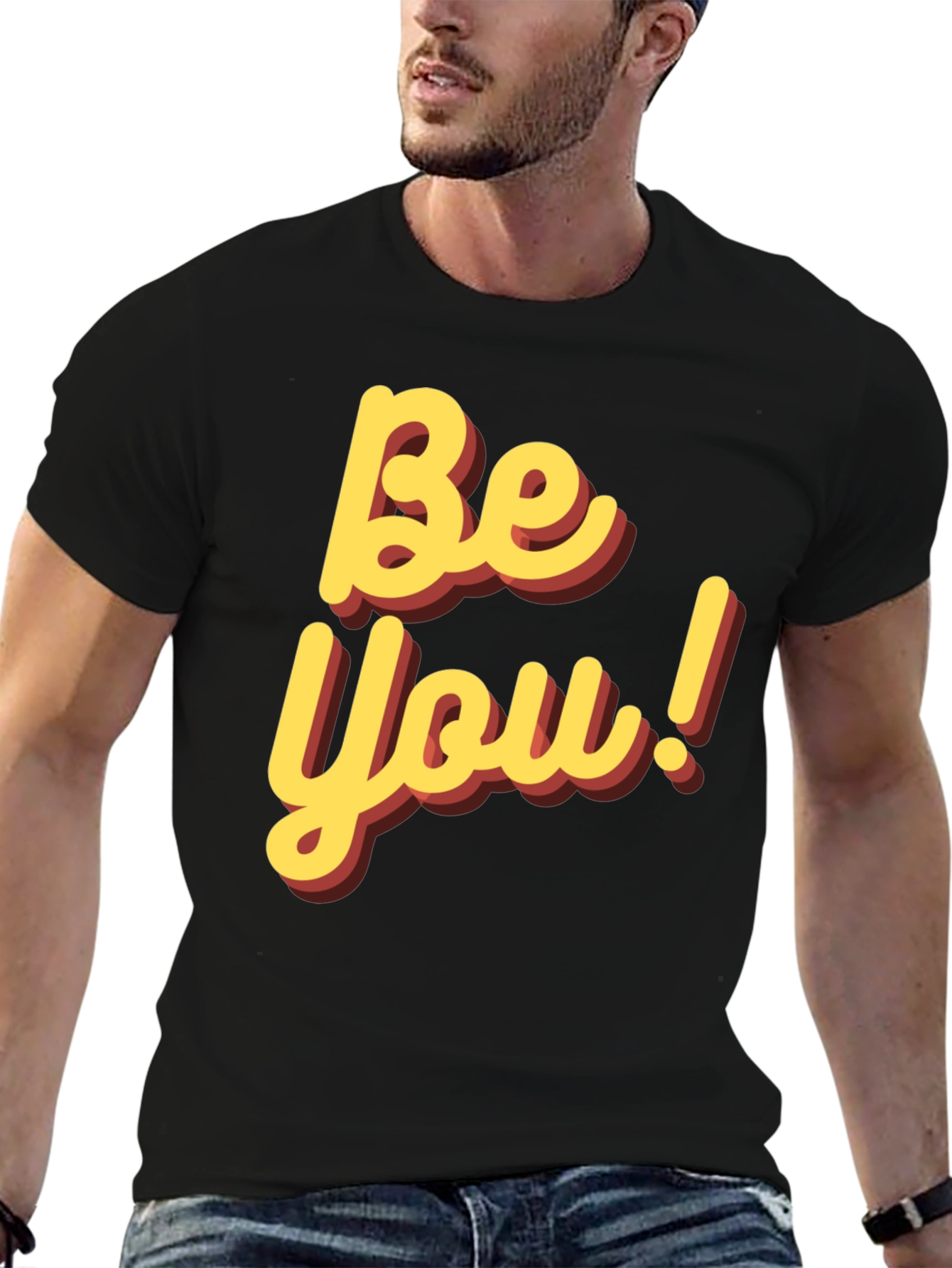 Black Be You! Graphic Tee - Casual Wear view 6