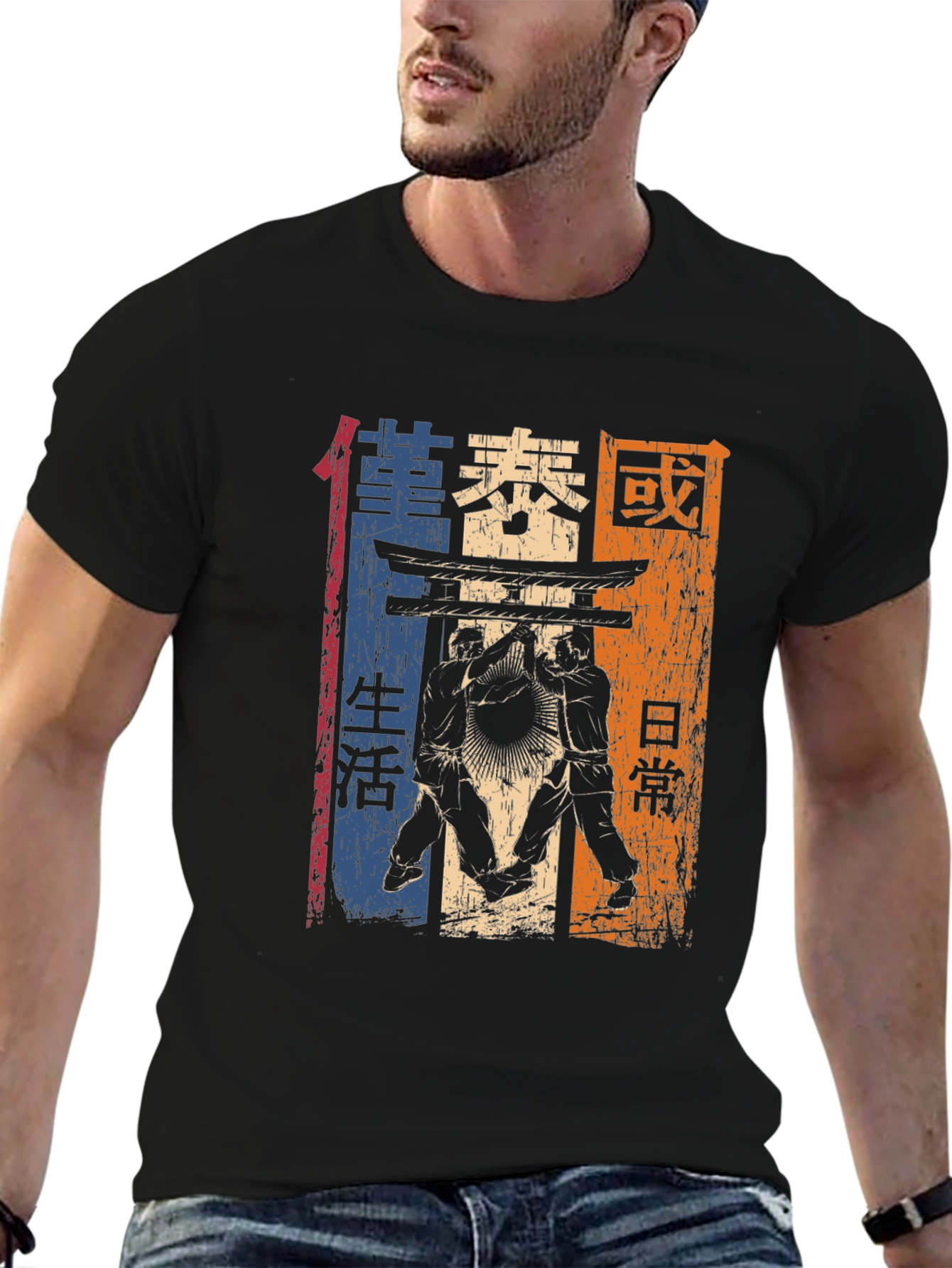 Black Vintage Thai Boxing T-Shirt view 6