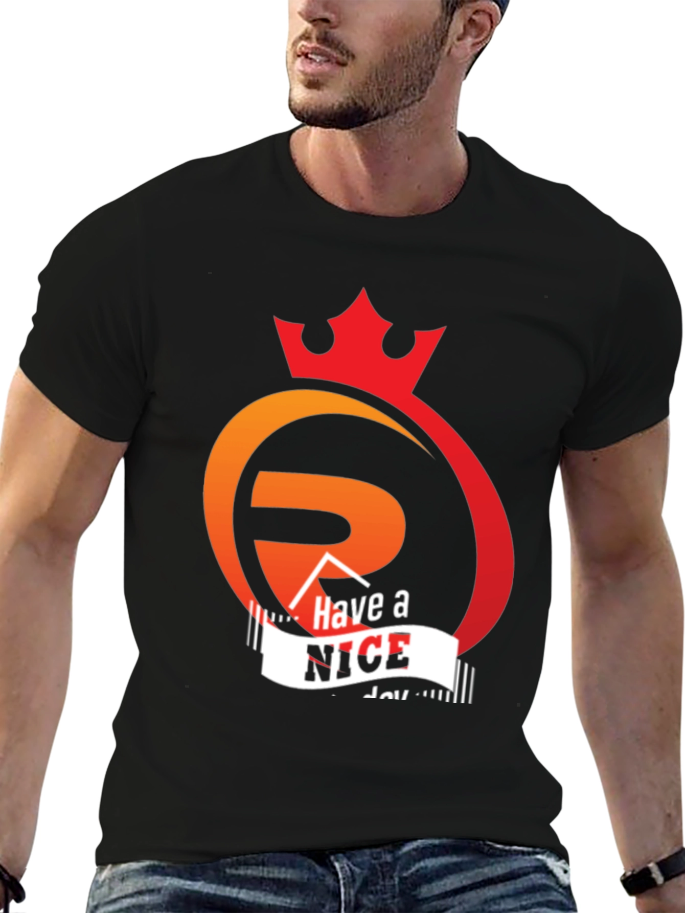 Black Have a Nice Day Graphic T-Shirt - Stylish Comfort view 6