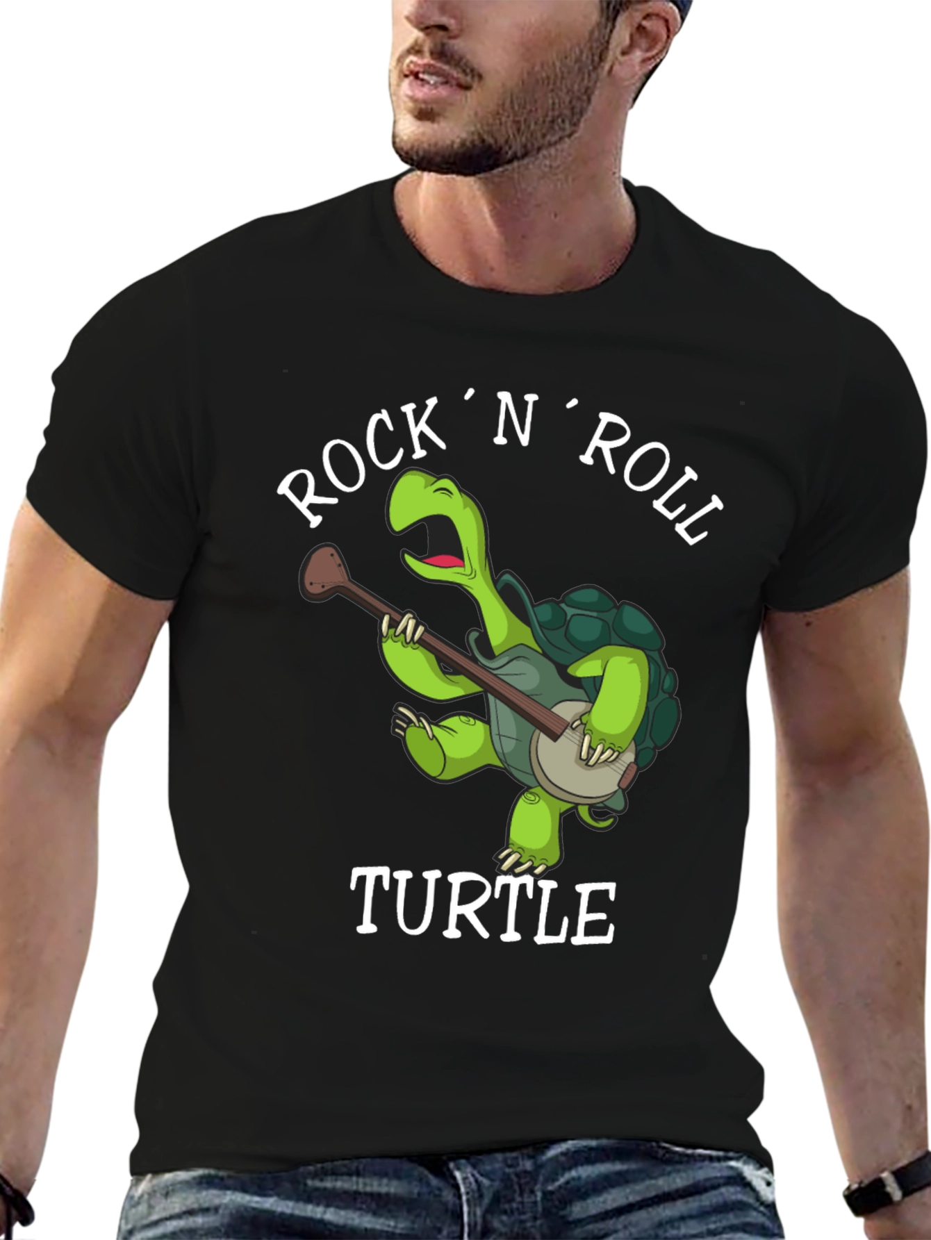 Black Rock 'N' Roll Turtle T-Shirt view 6