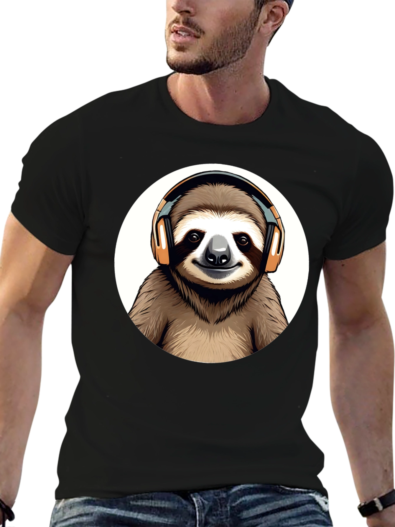 Black Sloth DJ Graphic Tee view 6