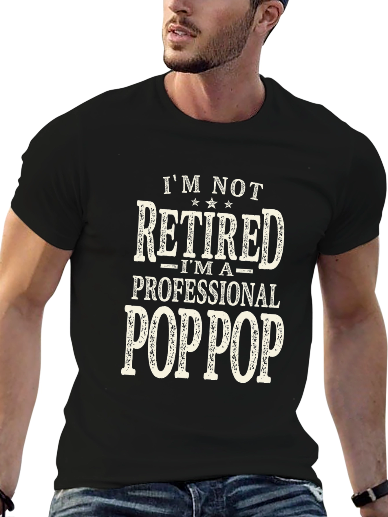 Black Professional Poppop Funny T-Shirt view 6