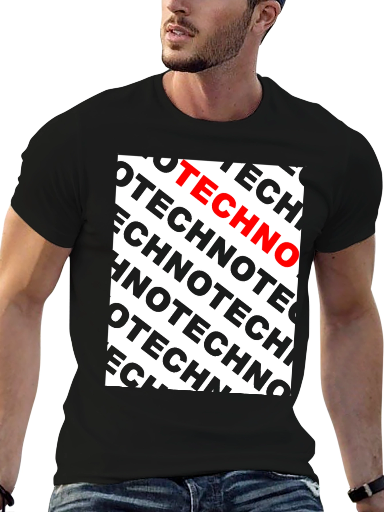 Techno Pattern T-Shirt - Bold Graphic Tee - 6