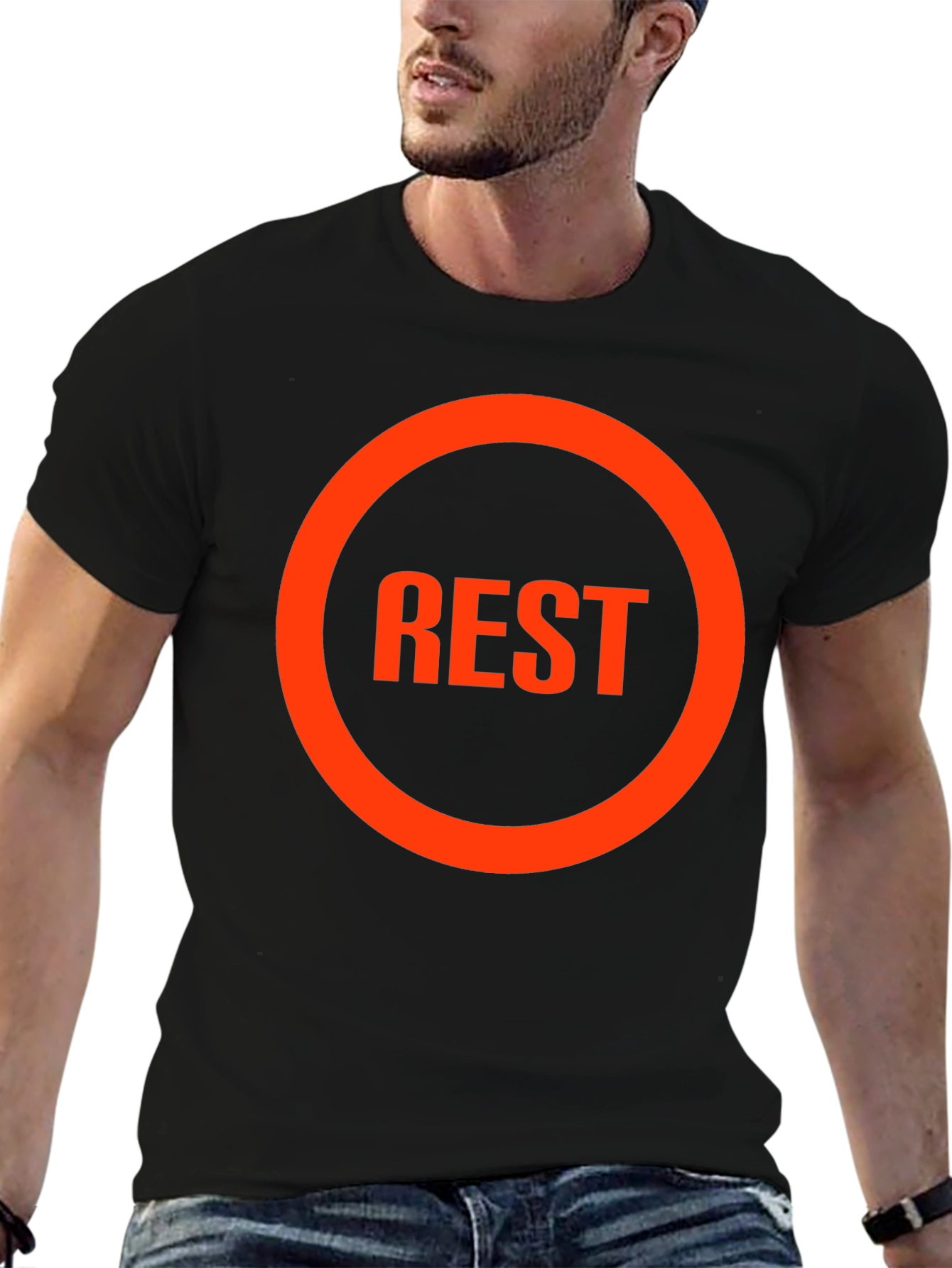 Black REST Graphic Tee - Casual Comfort view 6