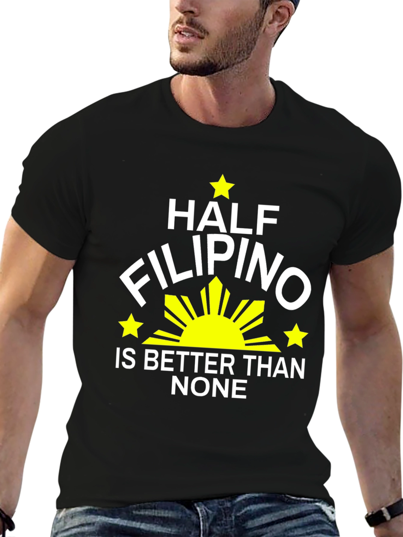 Black Half Filipino Better Than None Black Tee view 6