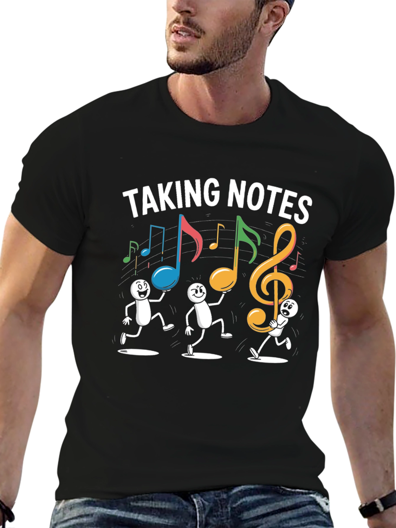 Black Taking Notes Graphic Tee view 6