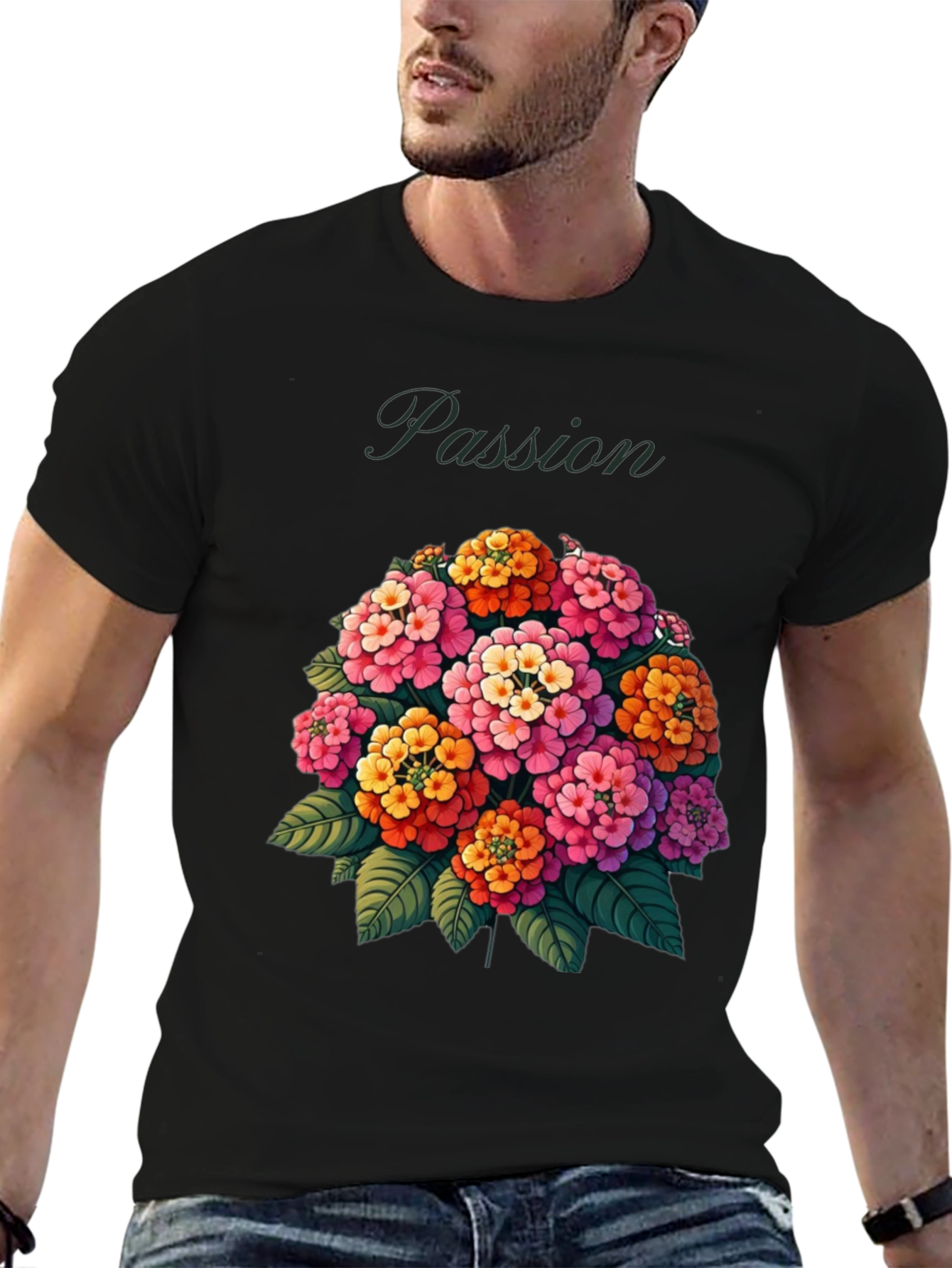 Black Passion Flower T-Shirt view 6