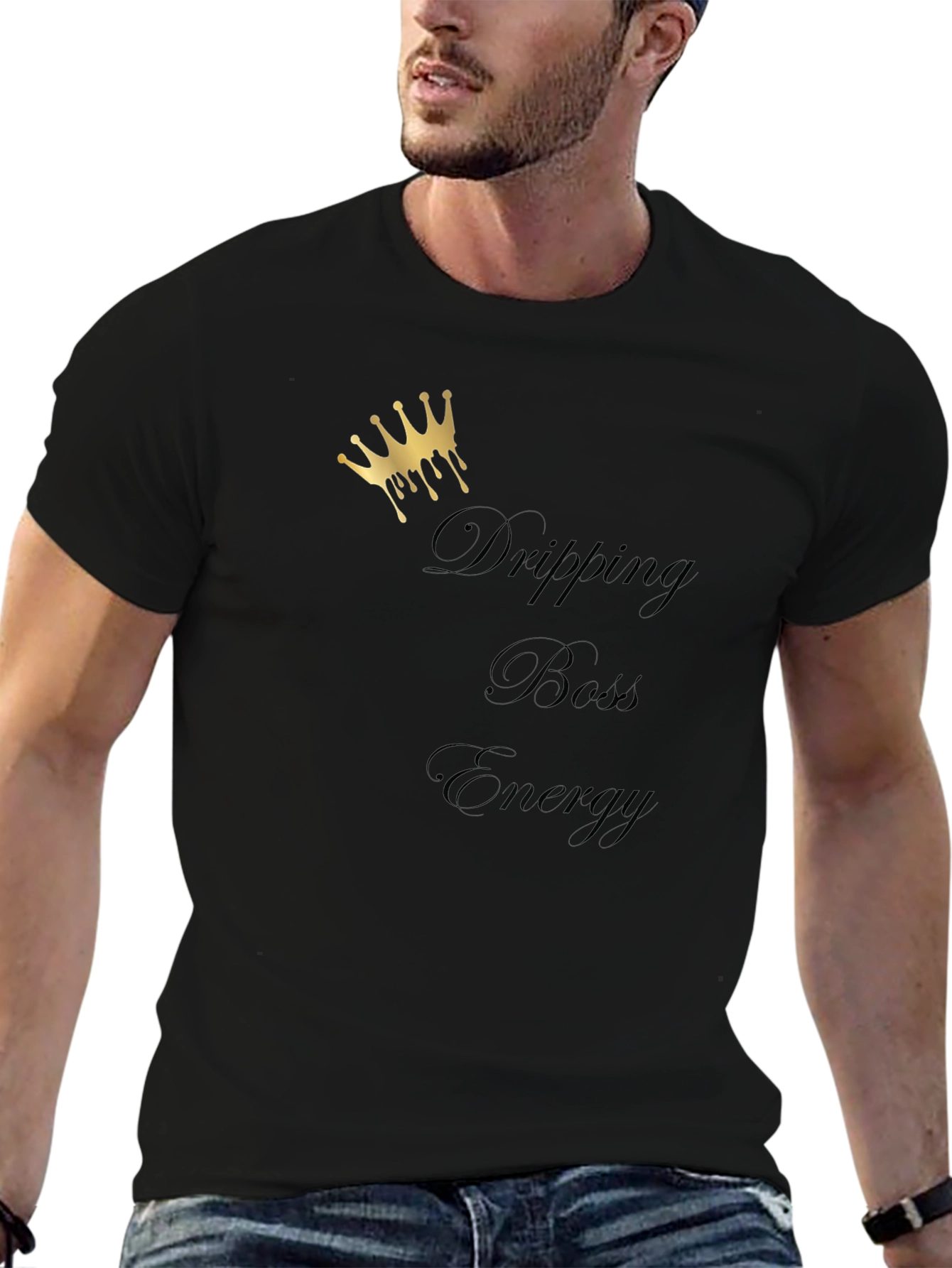 Black Dripping Boss Energy Black T-Shirt view 6