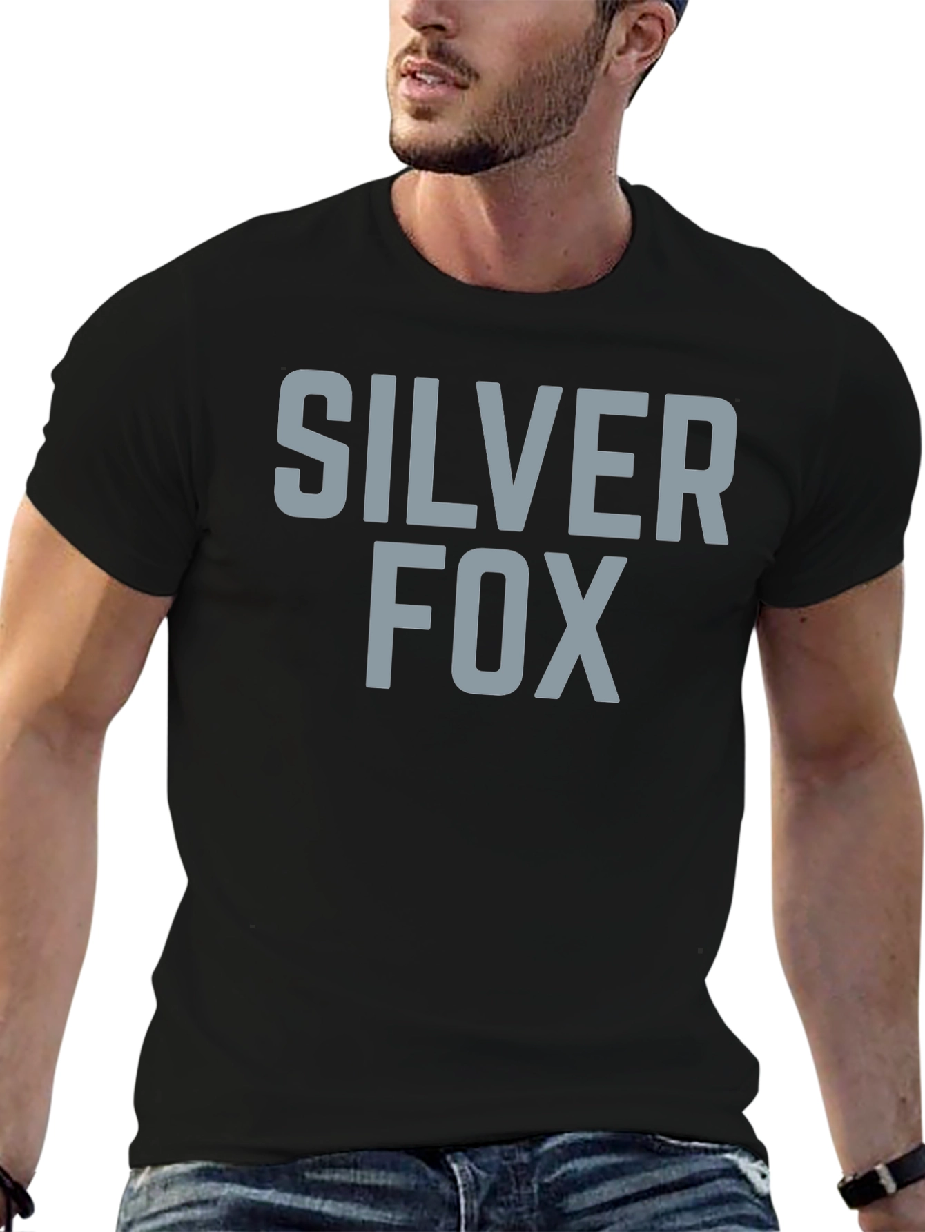 Black Silver Fox Graphic Tee - Black view 6