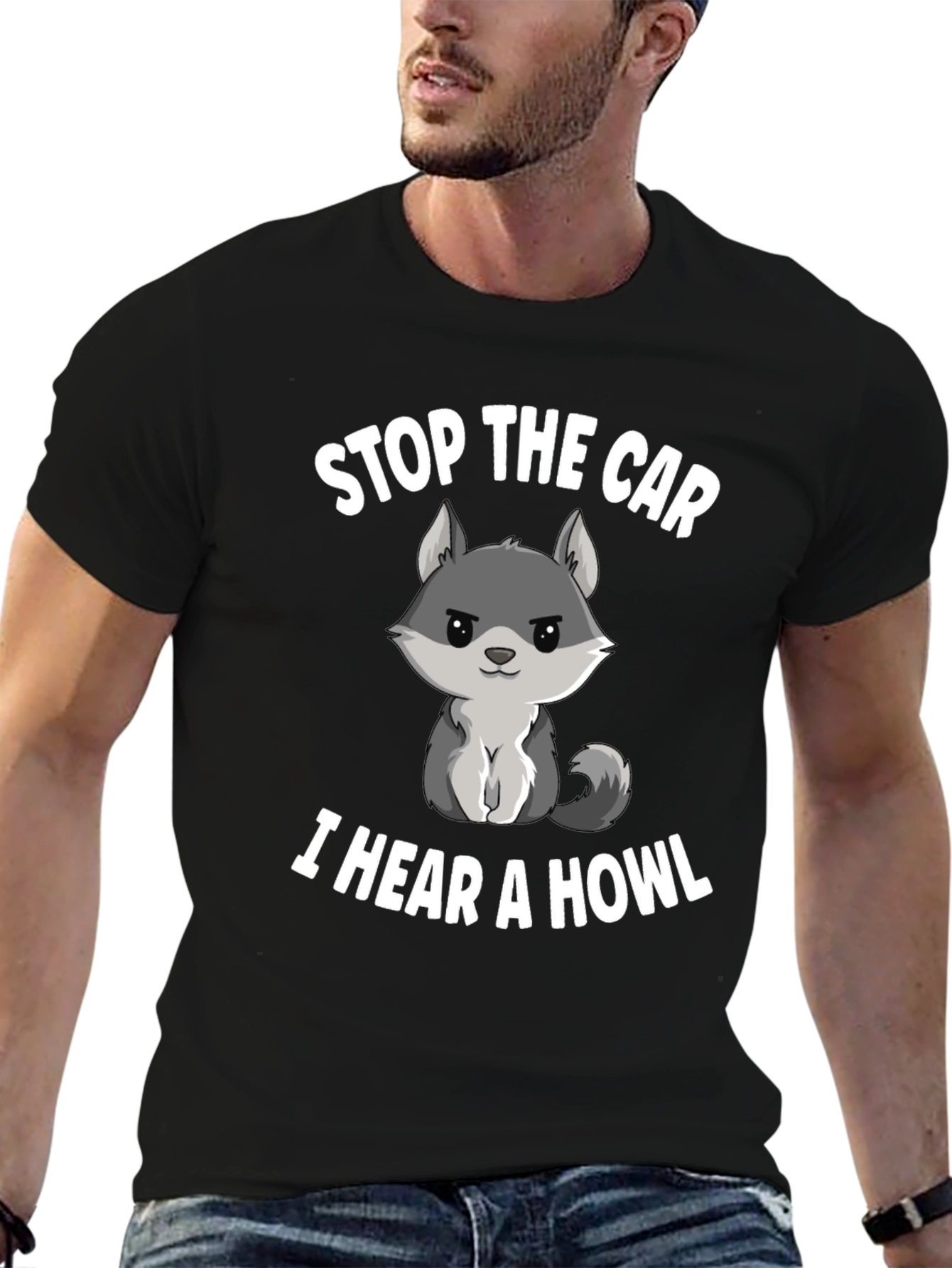 Black Stop the Car, I Hear a Howl T-Shirt view 6