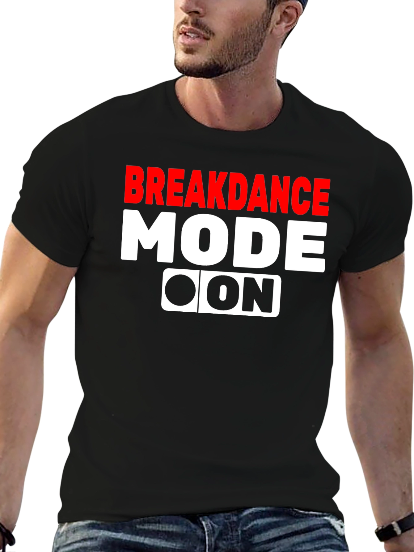 Black Breakdance Mode On Graphic Tee view 6