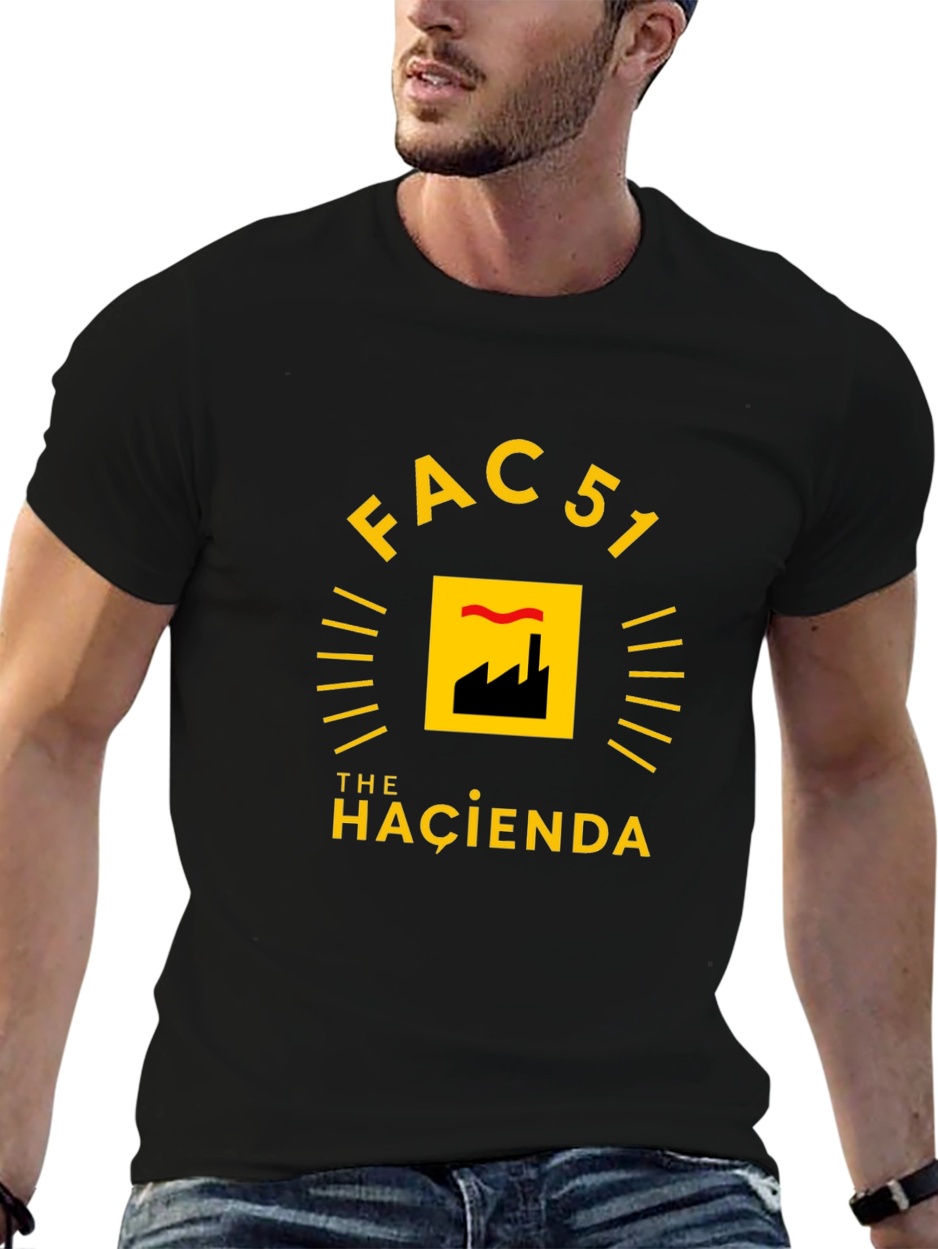 Black FAC 51 The Hacienda T-Shirt - Black view 6