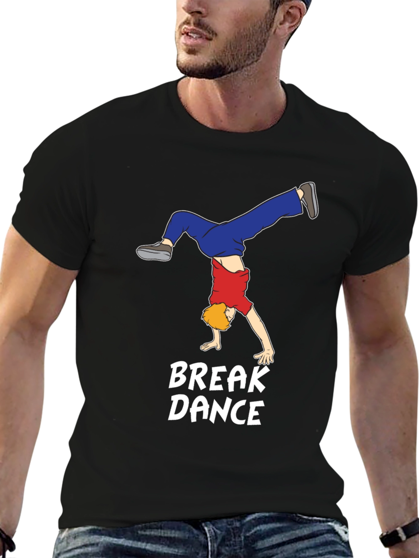 Black Break Dance T-Shirt: Stylish Cotton Tee for Dance Lovers view 6