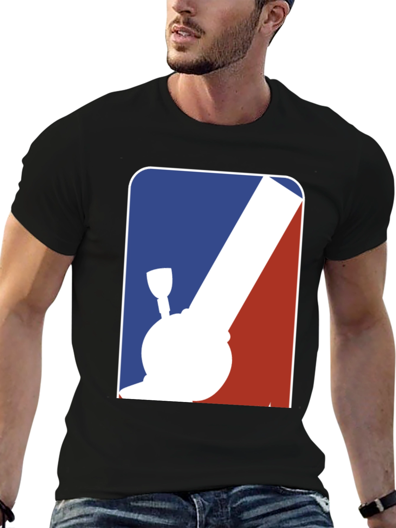 Black Novelty Bong Graphic Tee - Cool & Edgy T-Shirt view 6