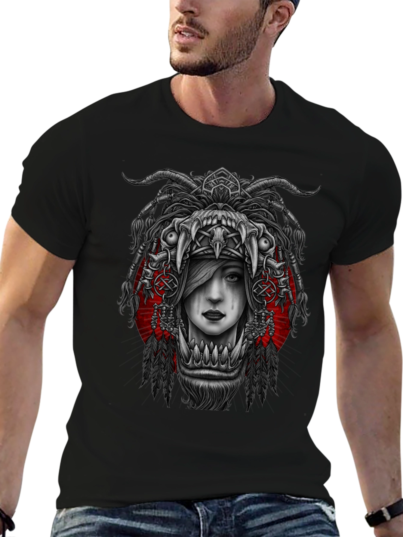 Black Tribal Queen Graphic Tee view 6