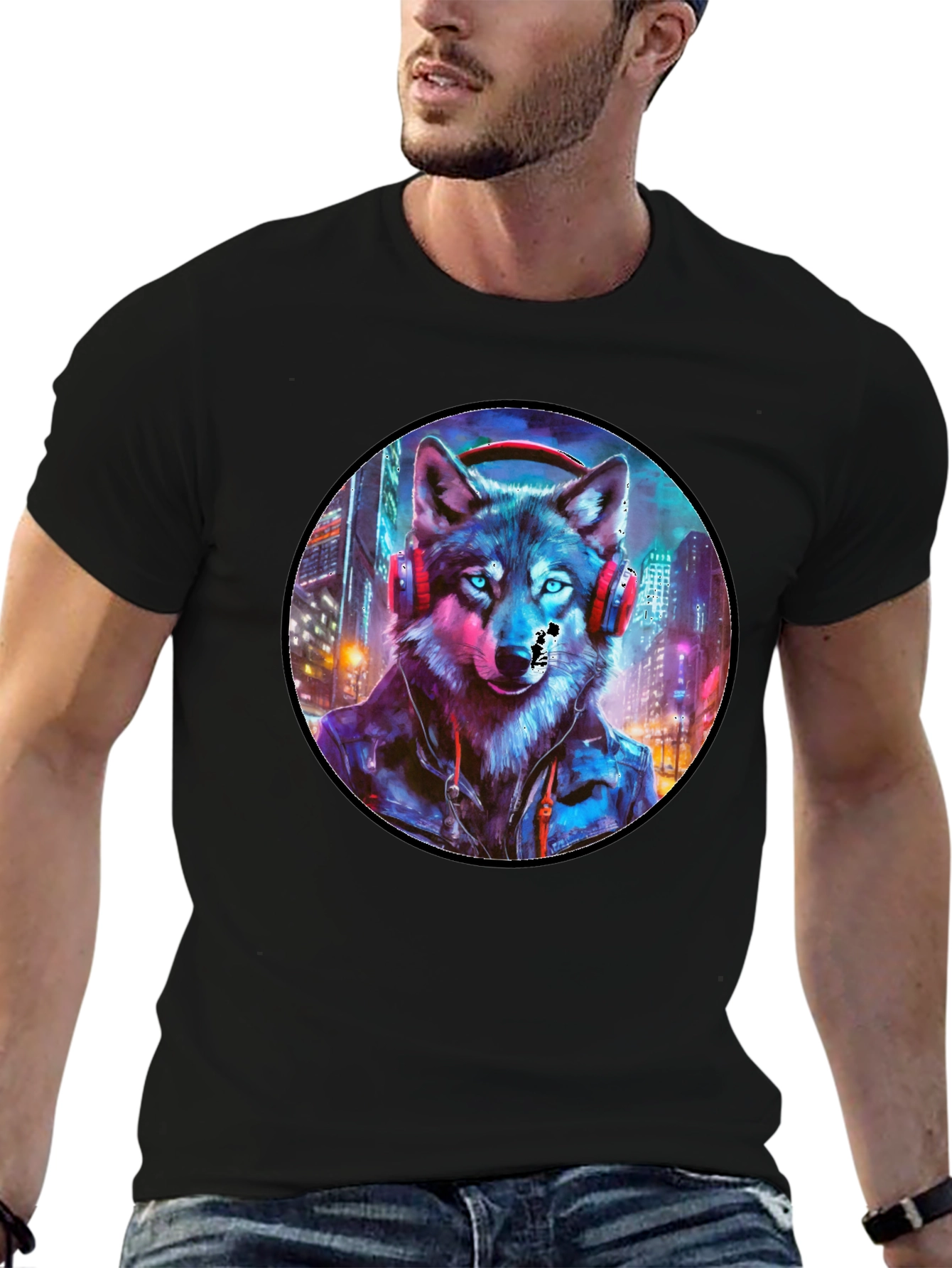 Black Wolf Graphic Tee view 6