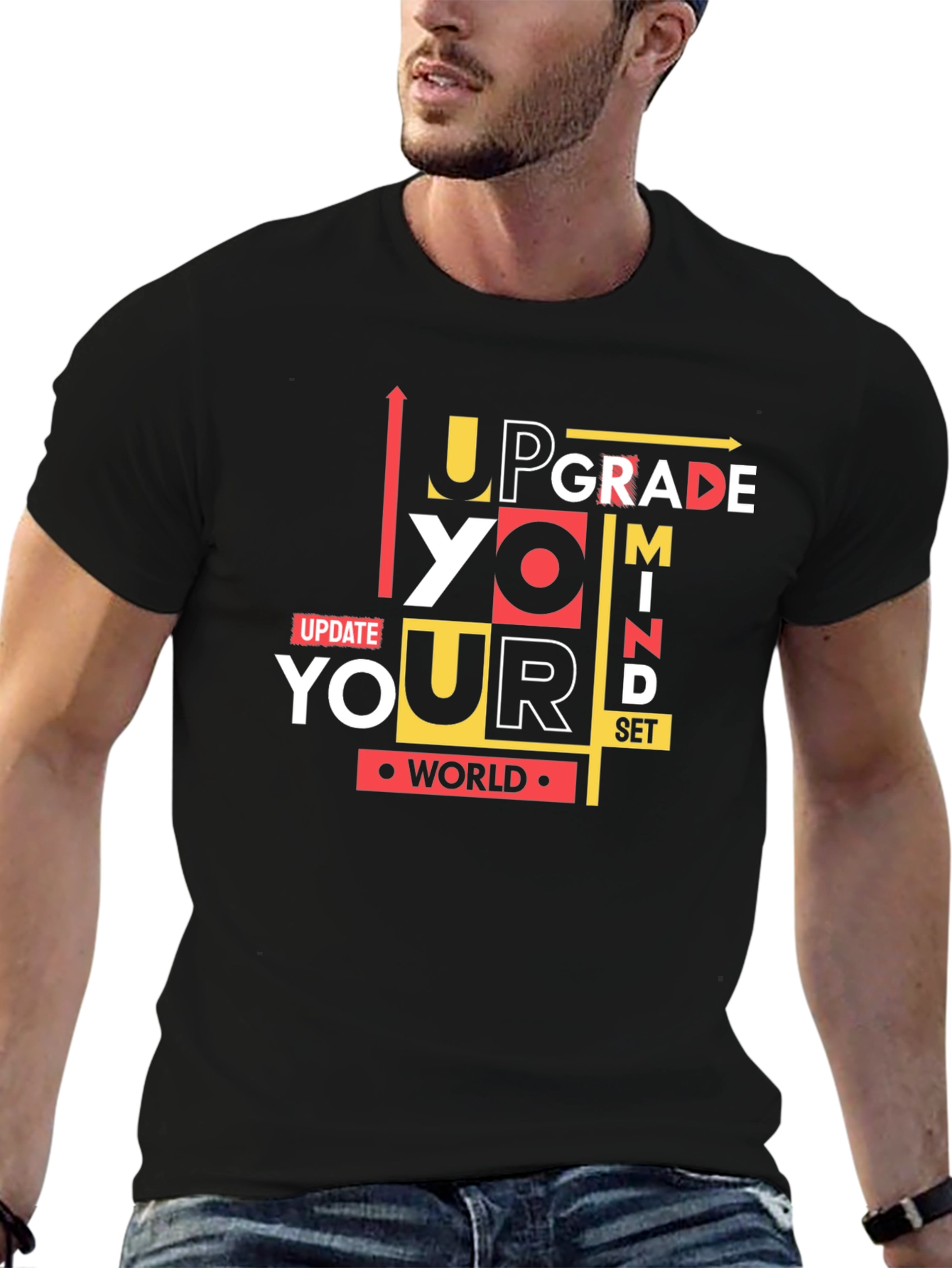 Black Upgrade Your Mindset Graphic T-Shirt view 6