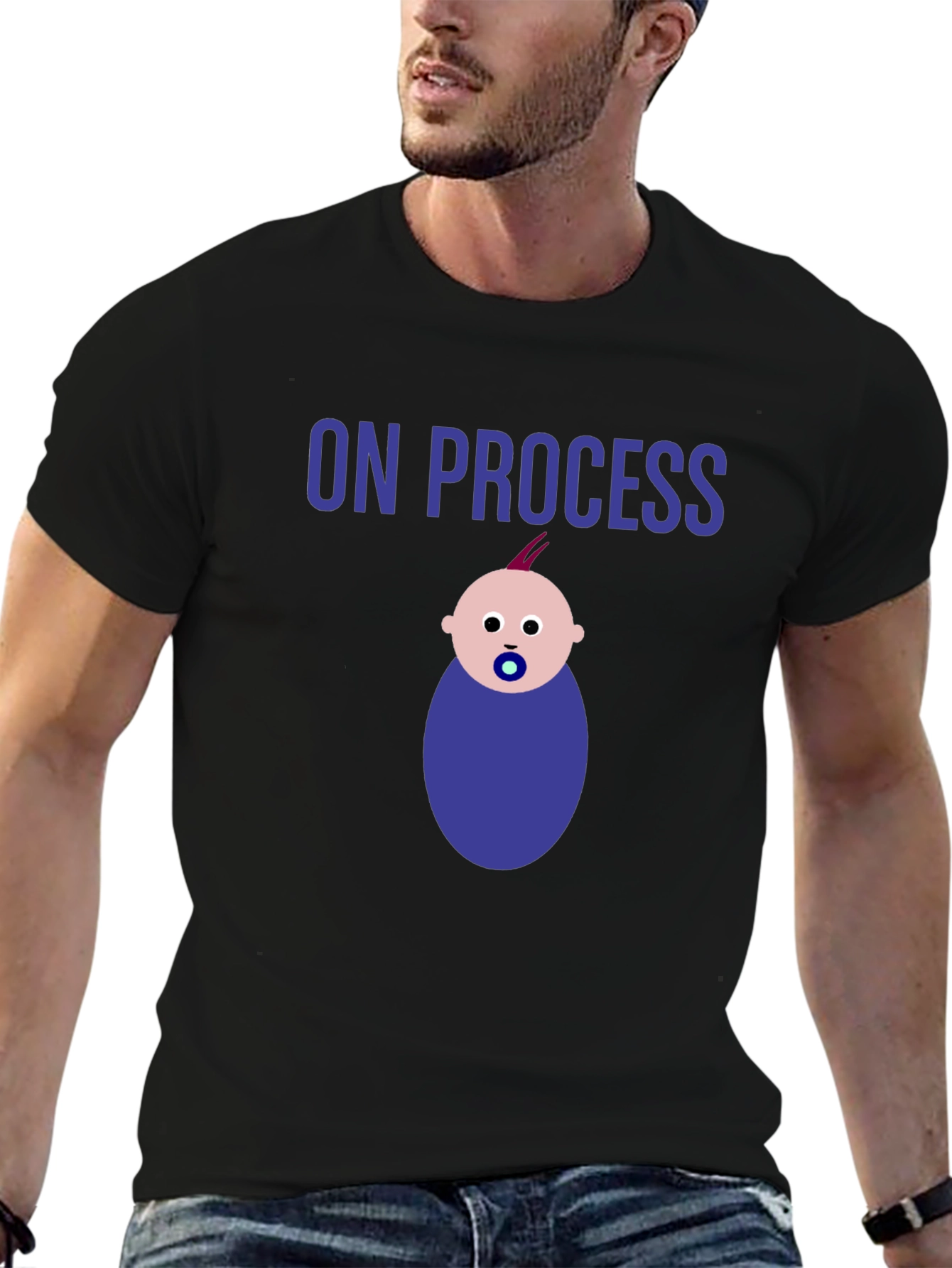 Black On Process Baby T-Shirt view 6