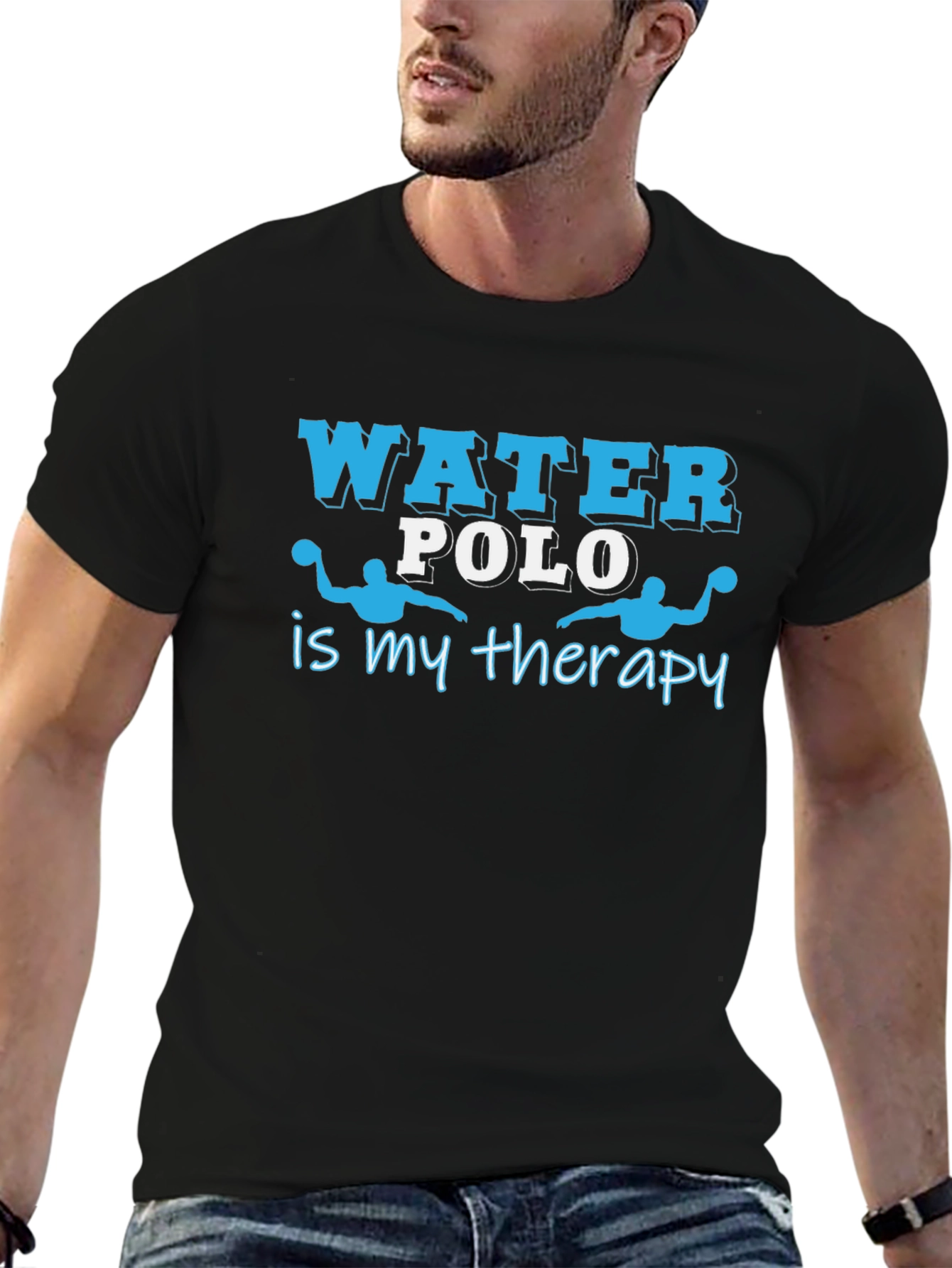 Black Water Polo Therapy T-Shirt view 6