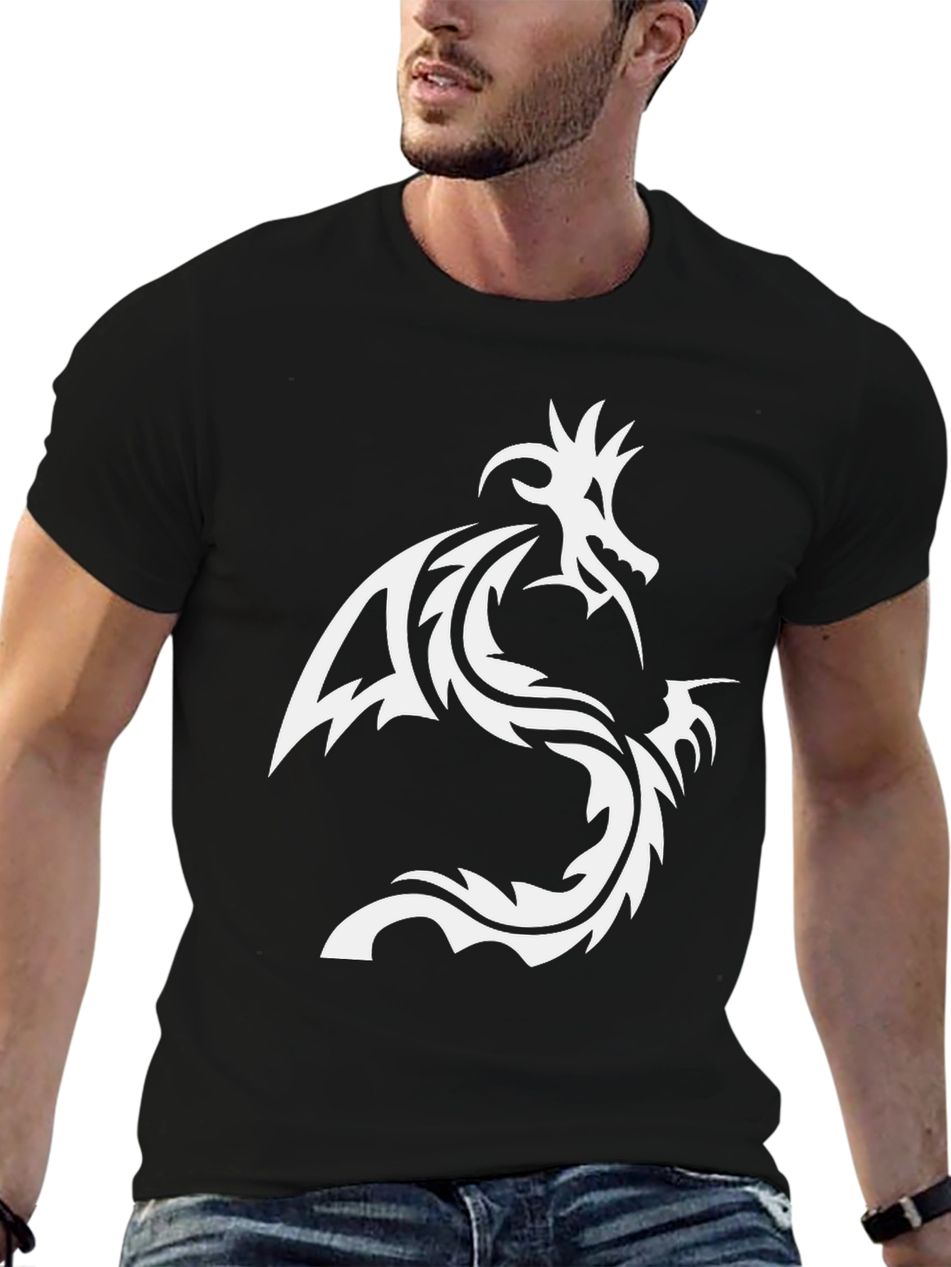 Black Dragon Graphic Black T-Shirt view 6