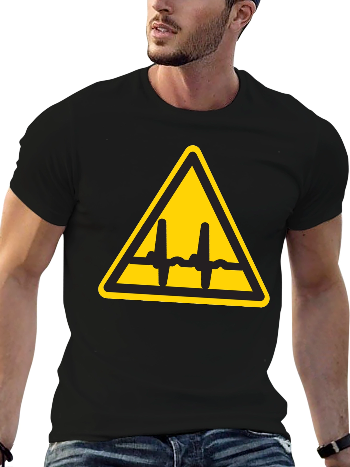 Black Voltage Hazard Graphic Tee - Black view 6