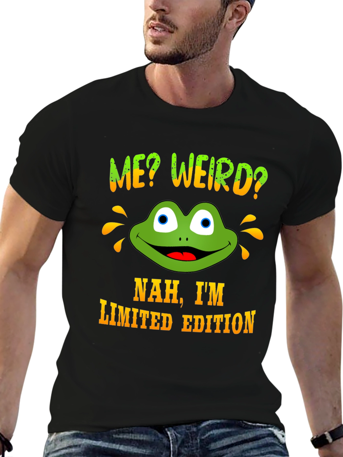 Black Me Weird? Frog Graphic Novelty Tee view 6