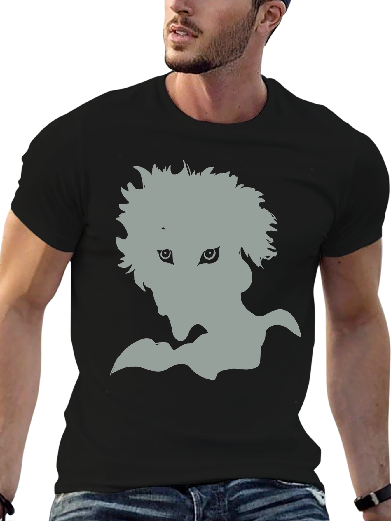 Black Mystery Creature Graphic Tee - Black view 6