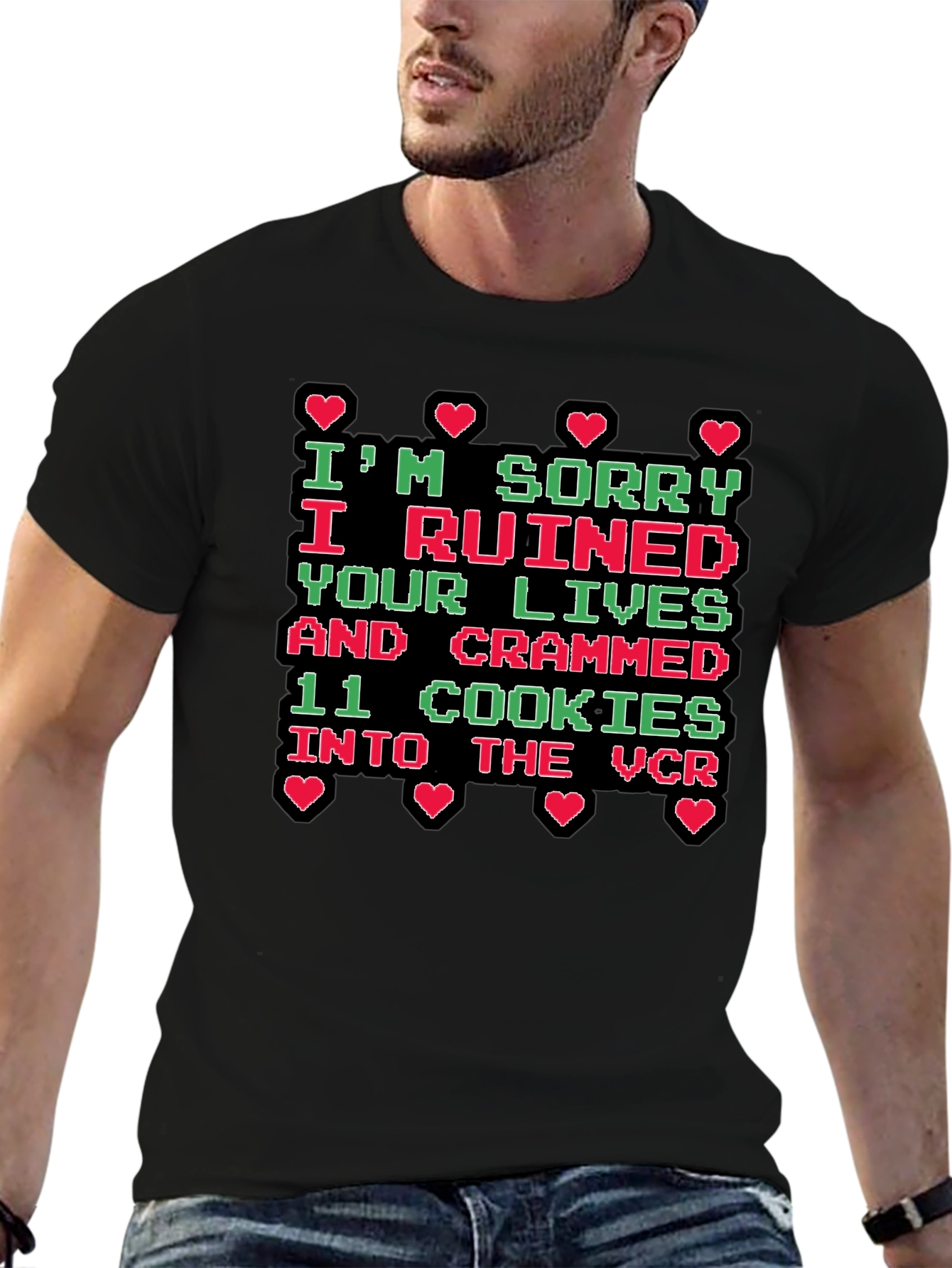 Black I'm Sorry Funny Graphic Tee view 6