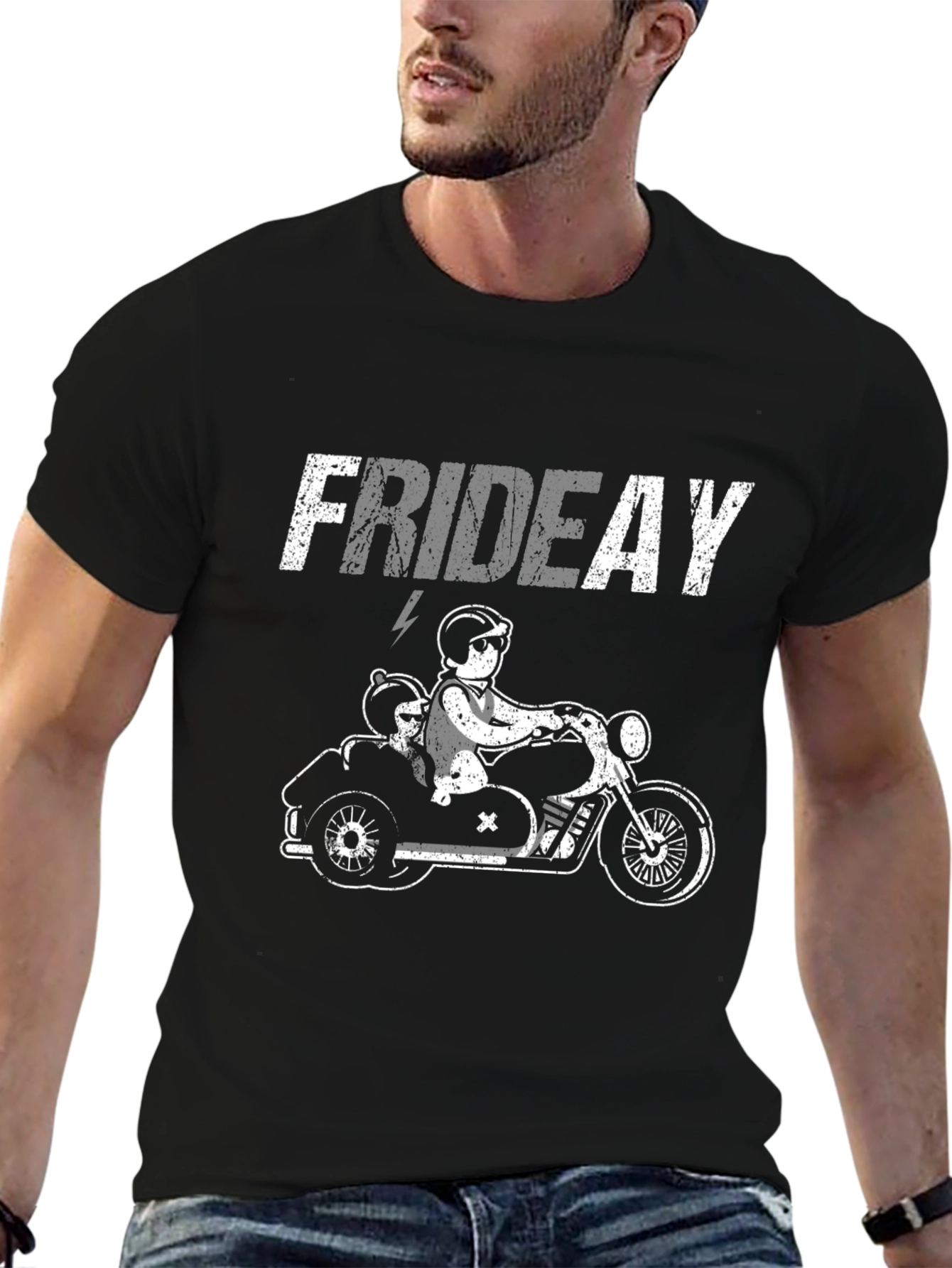 Black Friday Motorcycle Ride T-Shirt - Black view 6