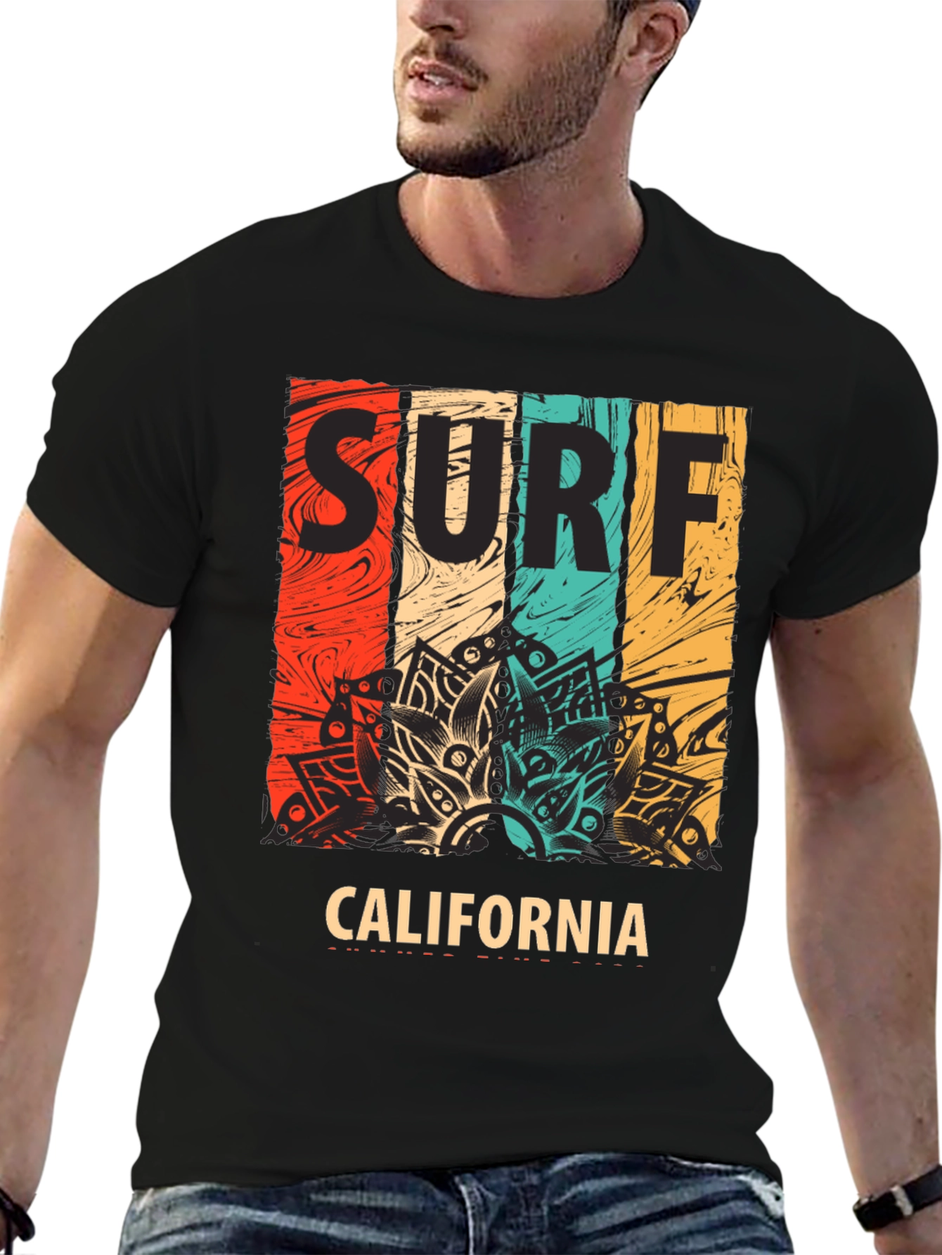 Black Surf California Graphic Tee view 6