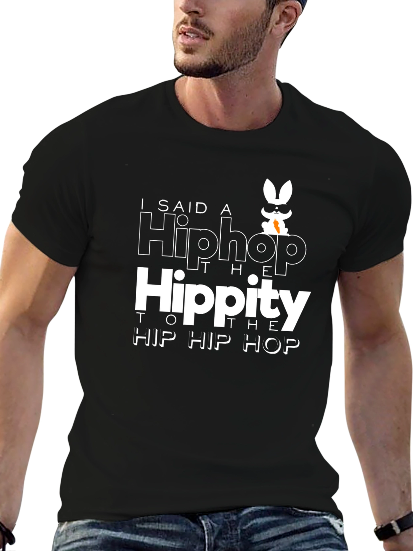 Black I Said A Hip Hop T-Shirt - Black Cotton Blend view 6