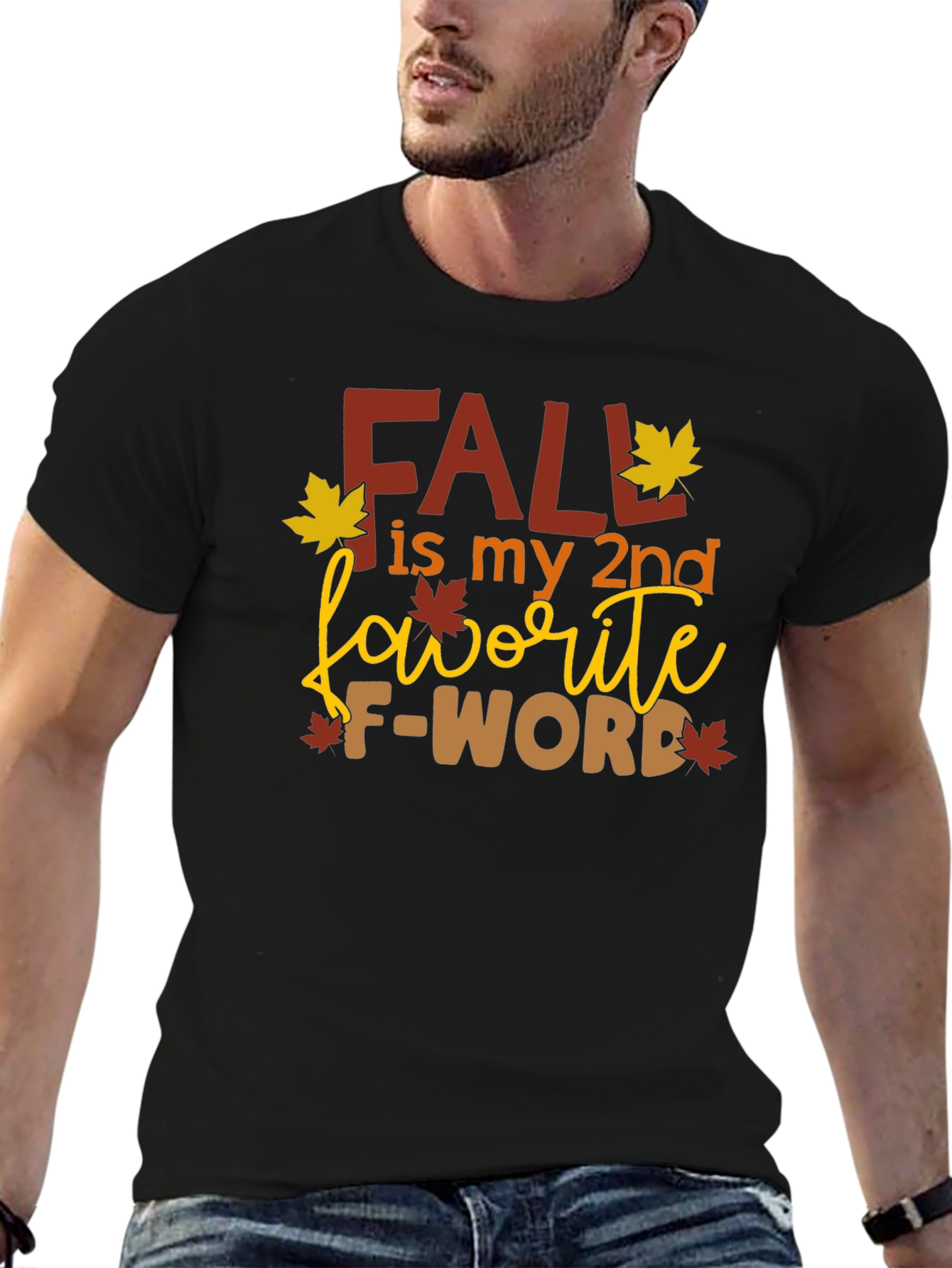 Black Fall My 2nd Favorite F-Word Graphic Tee view 6