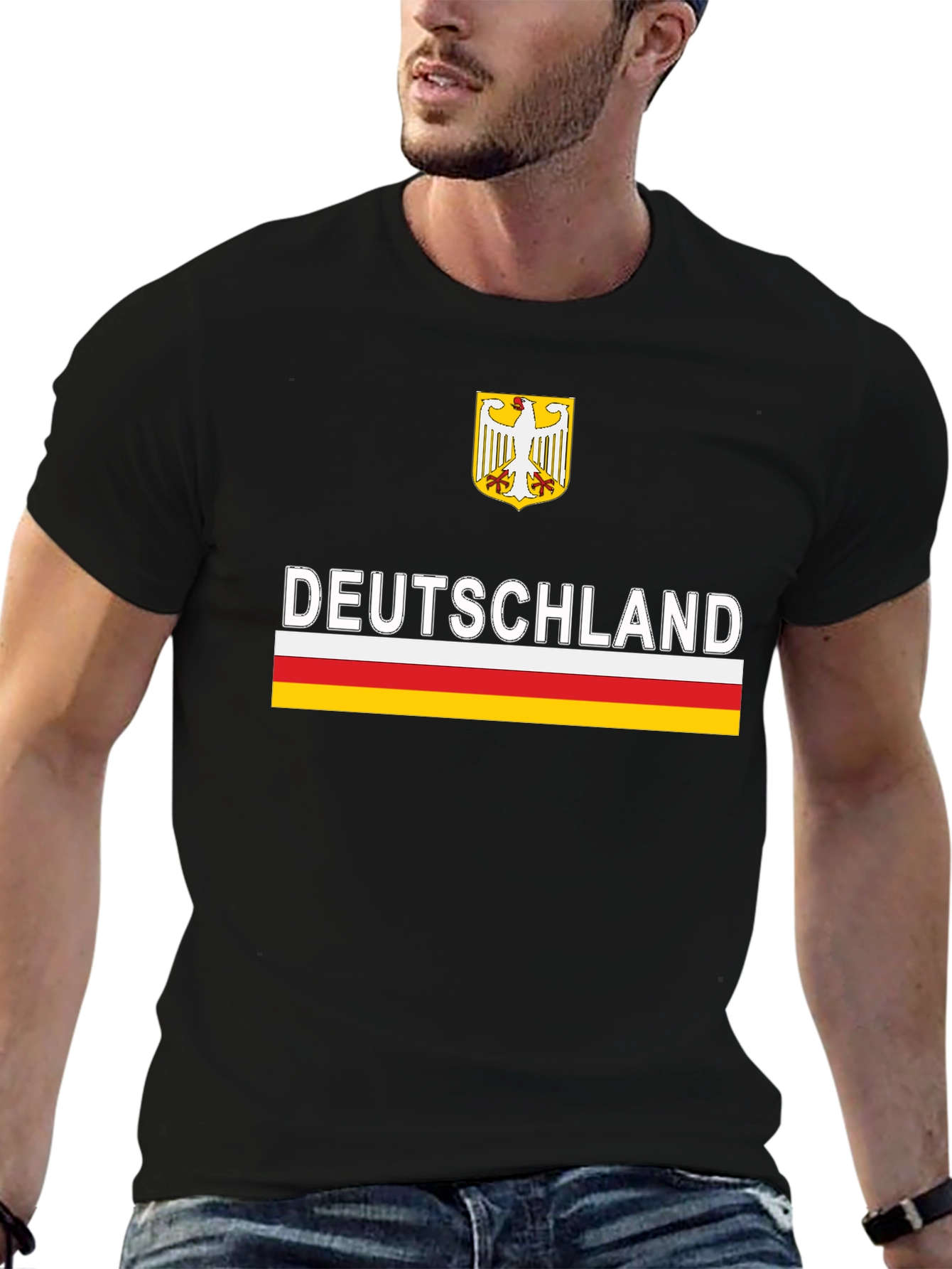 Deutschland Eagle Crest Graphic Tee - Black - 6