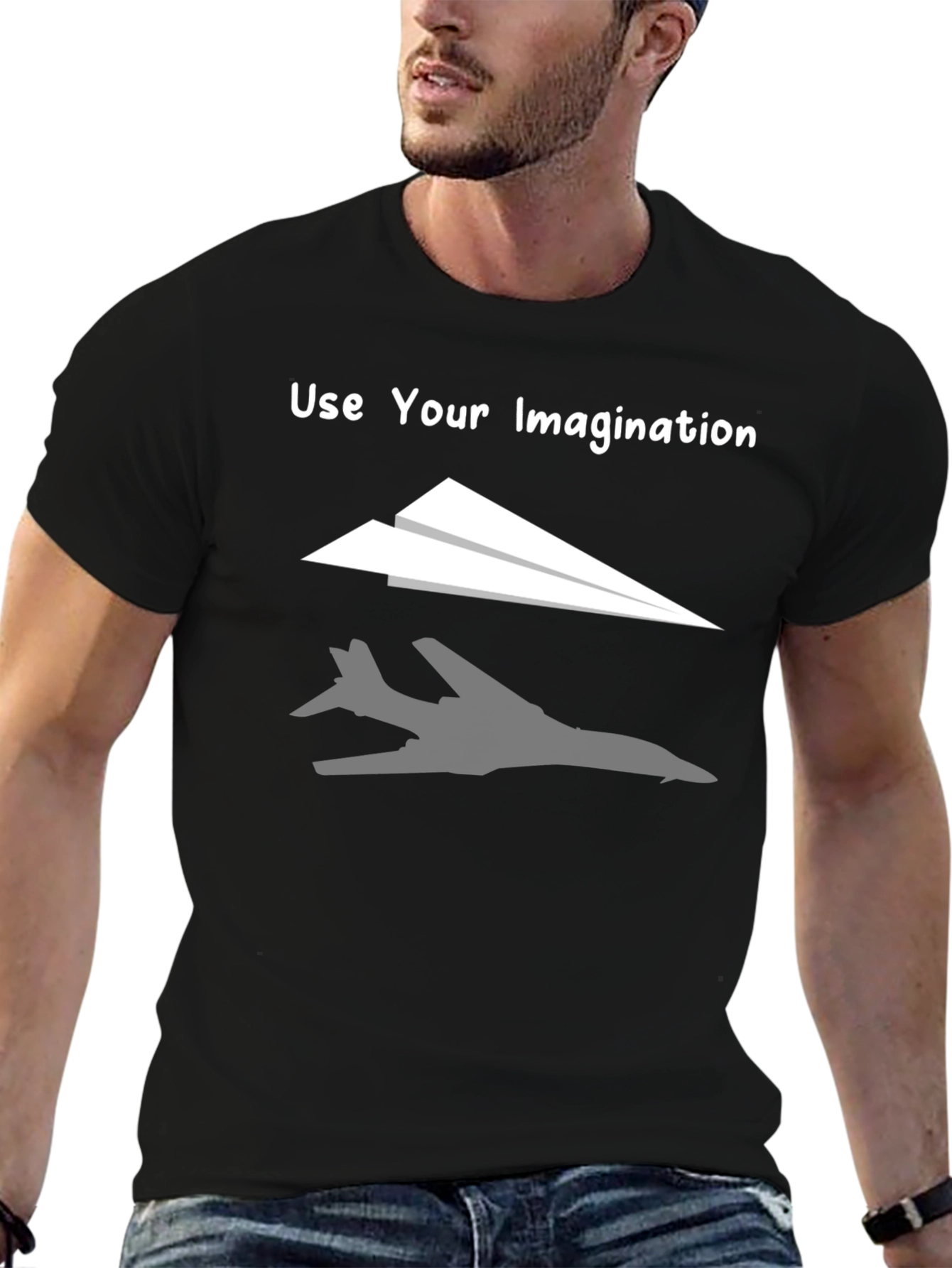 Black Use Your Imagination T-Shirt view 6
