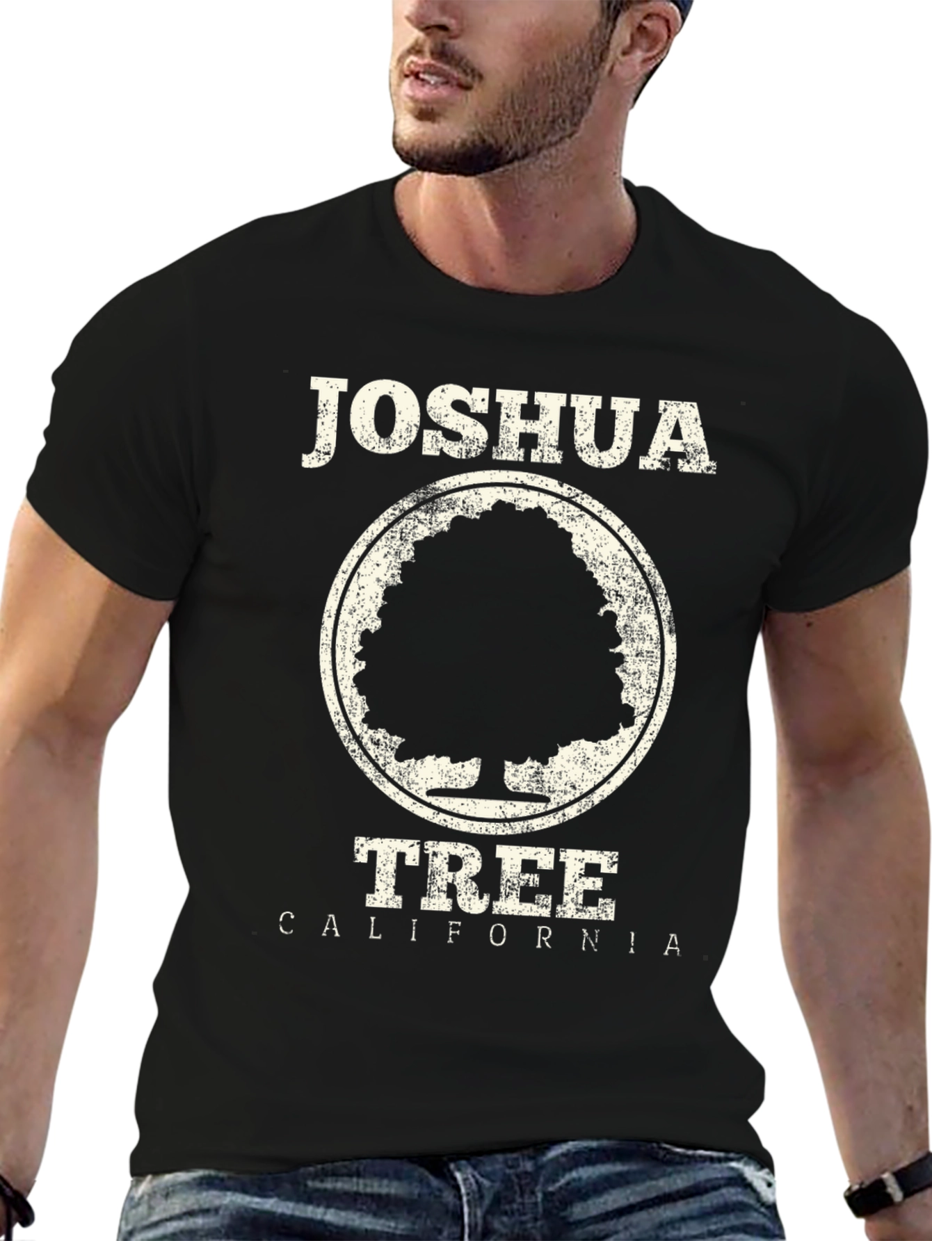 Black Joshua Tree California Graphic Tee view 6