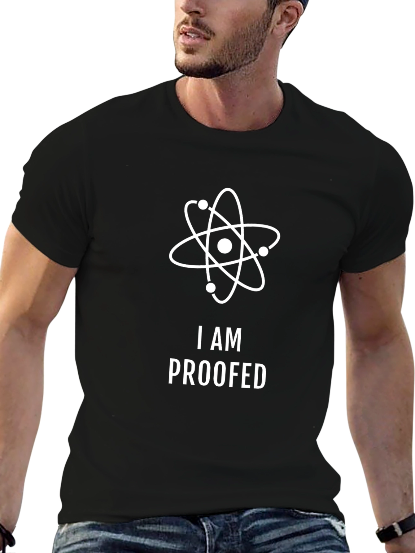 Black I AM PROOFED Science T-Shirt view 6