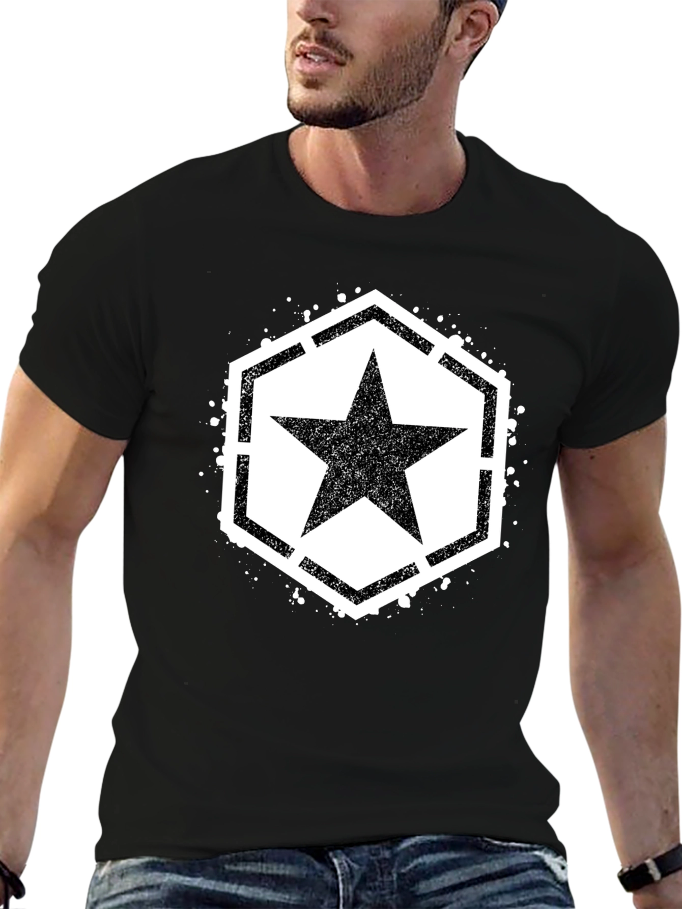 Black Star Graphic Black T-Shirt view 6