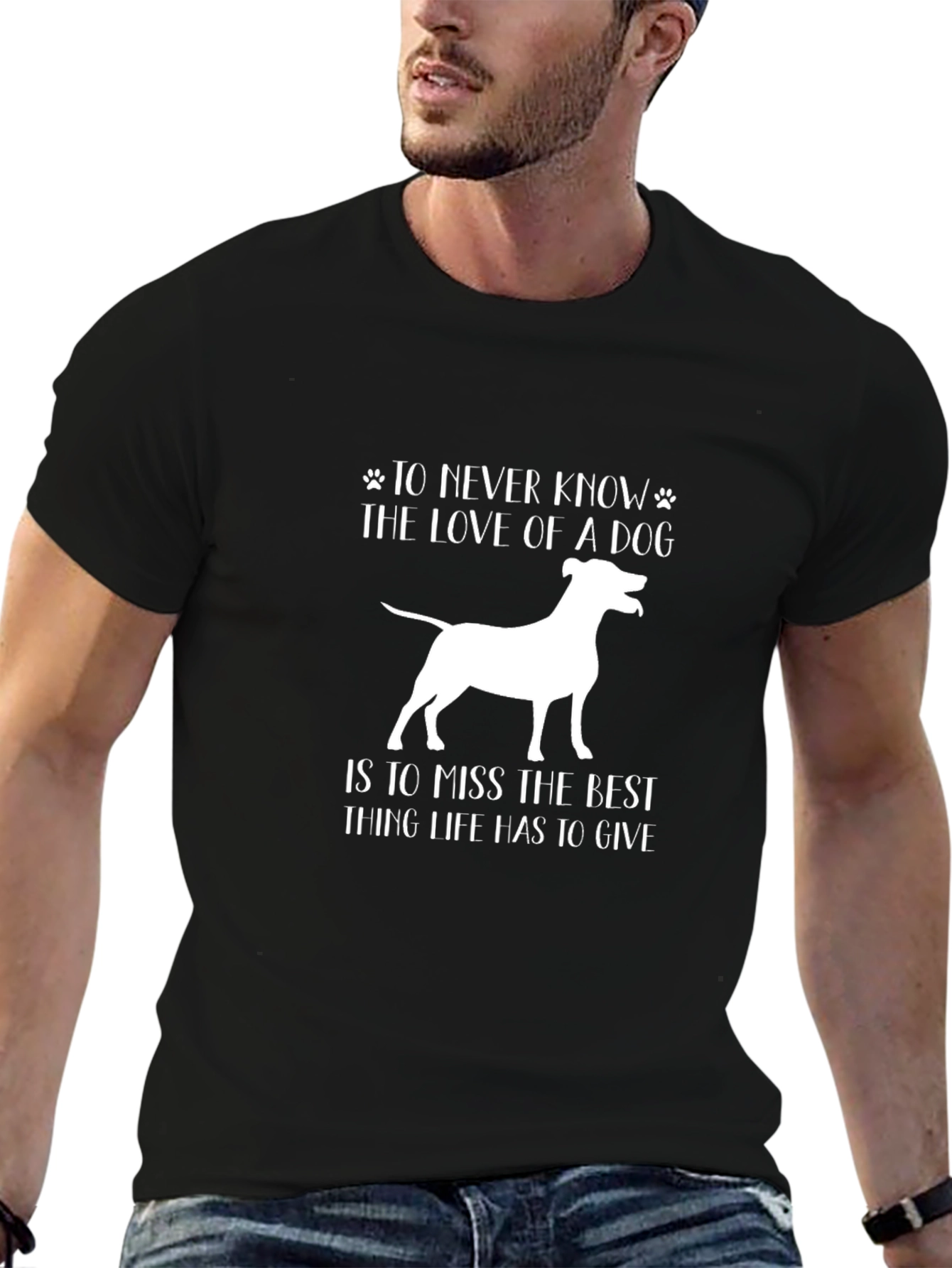 Black Love of a Dog T-Shirt - Best Thing in Life view 6