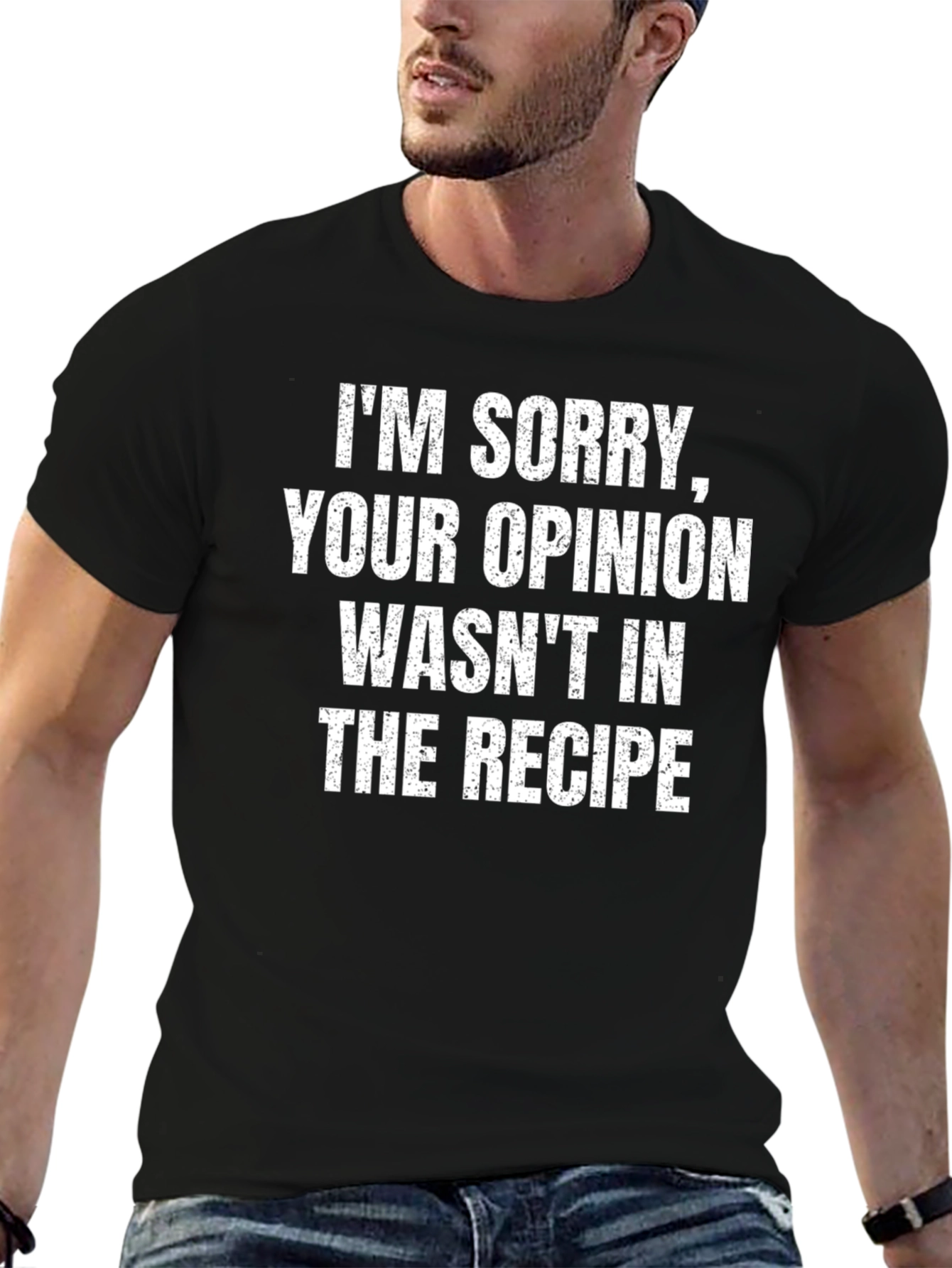 Black Funny Sarcastic Opinion Recipe Graphic T-Shirt view 6