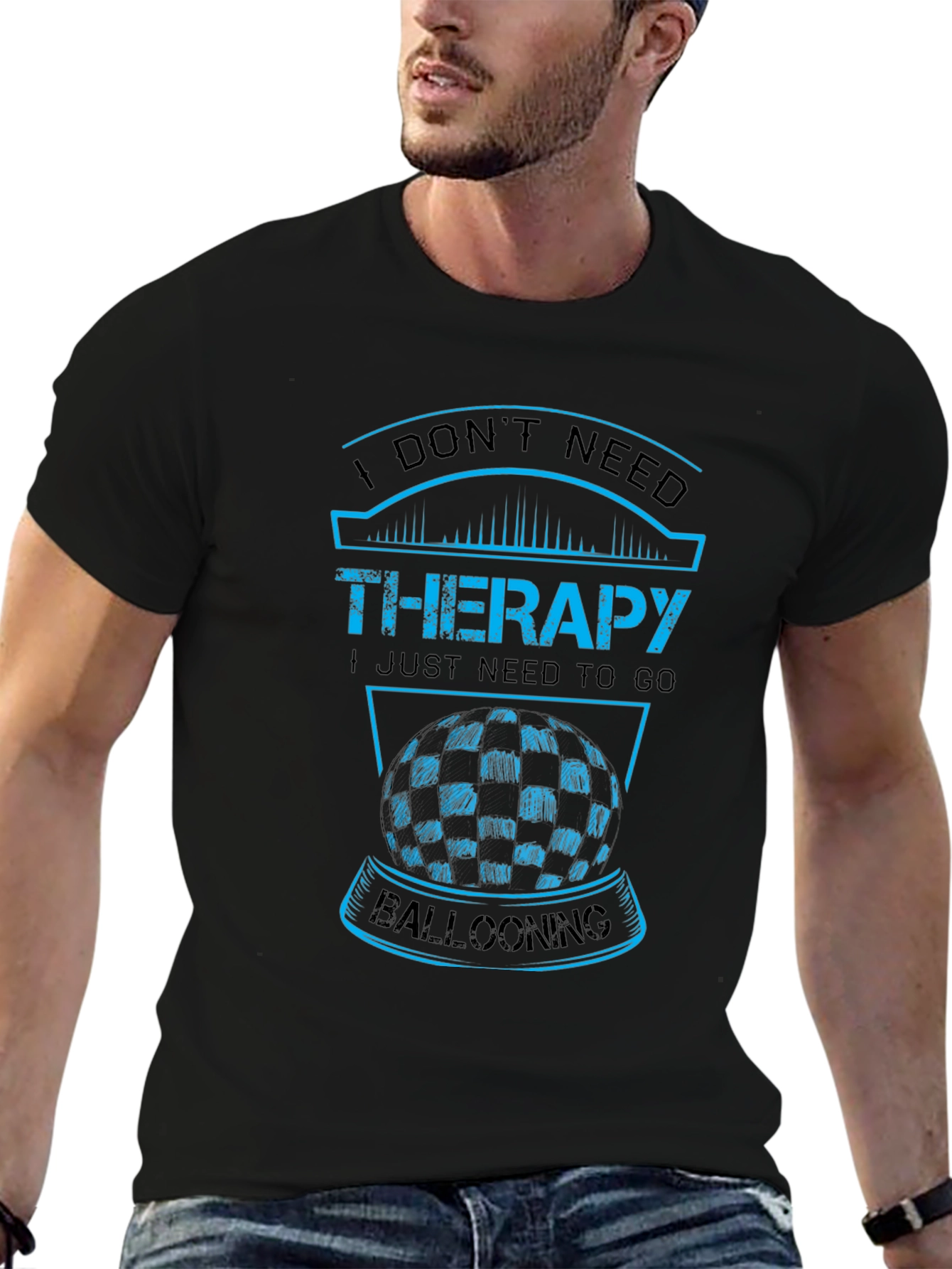 Black Ballooning Therapy Graphic Tee - Comfort Fit view 6
