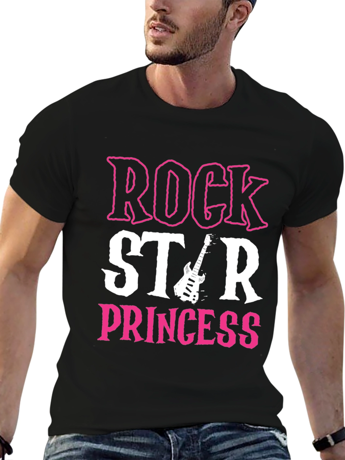 Black Rock Star Princess Graphic T-Shirt - Black view 6
